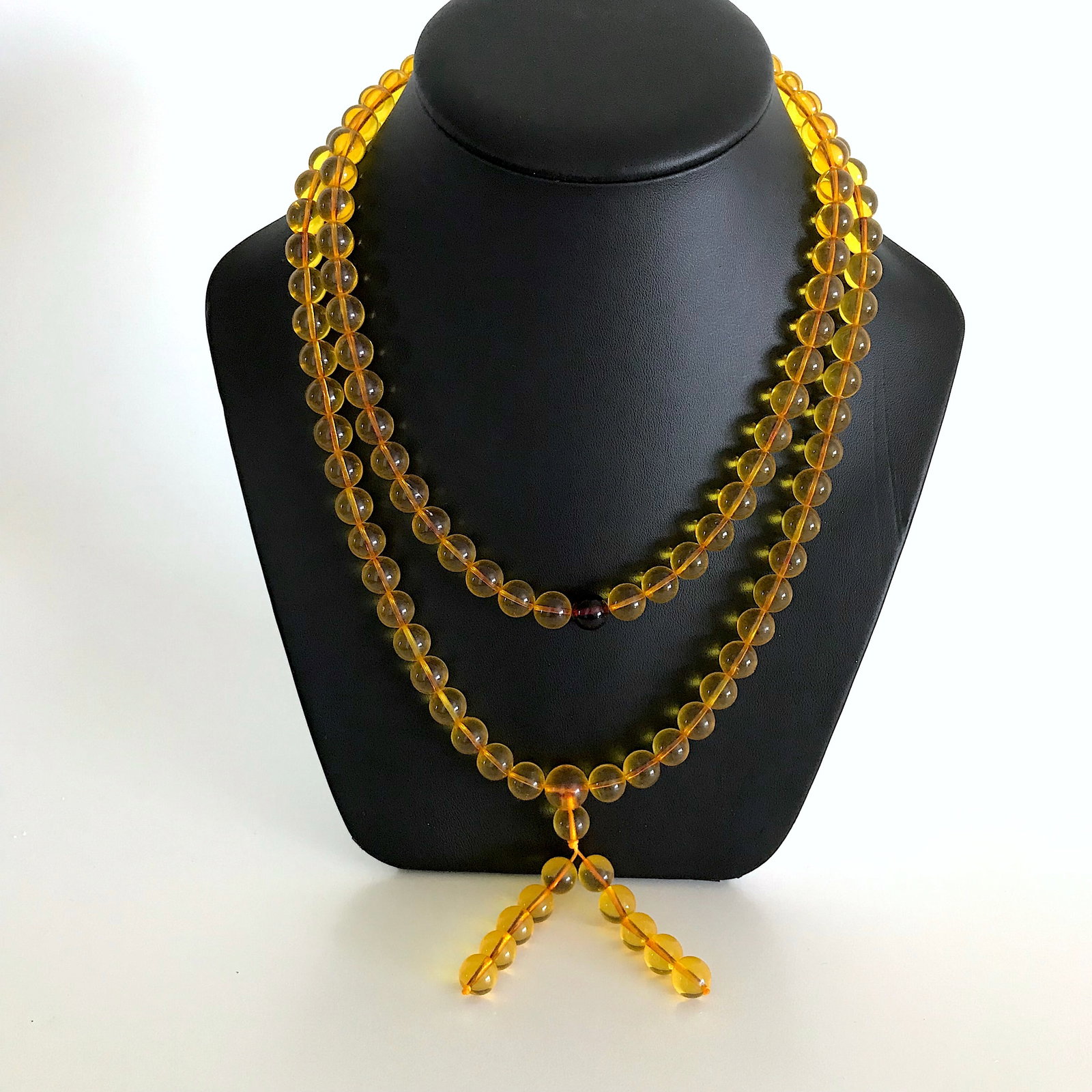Remarkable Amber Mala made from Round Amber beads - 8