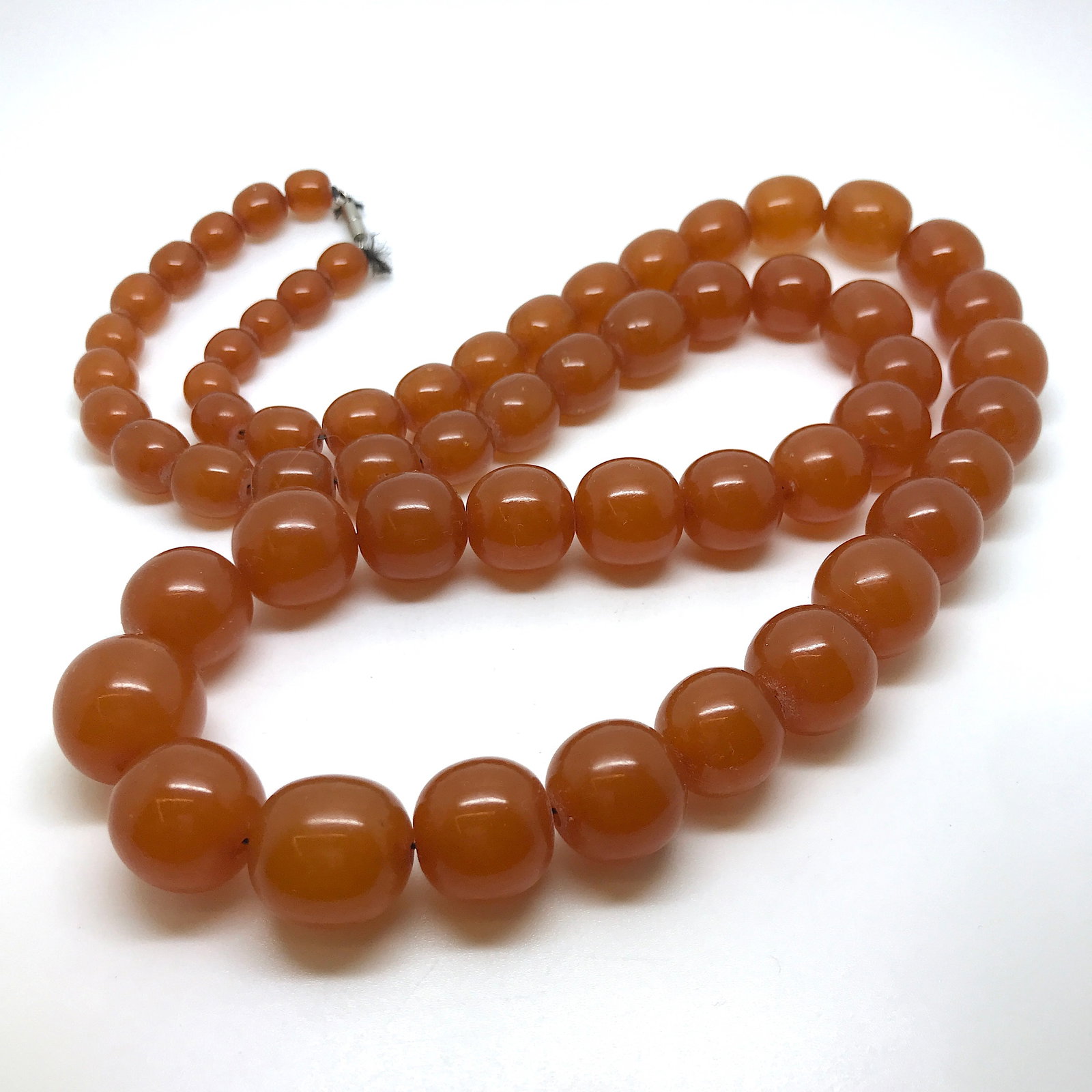 Unique and Remarkable Amber Necklace made from Round Amber beads - 10