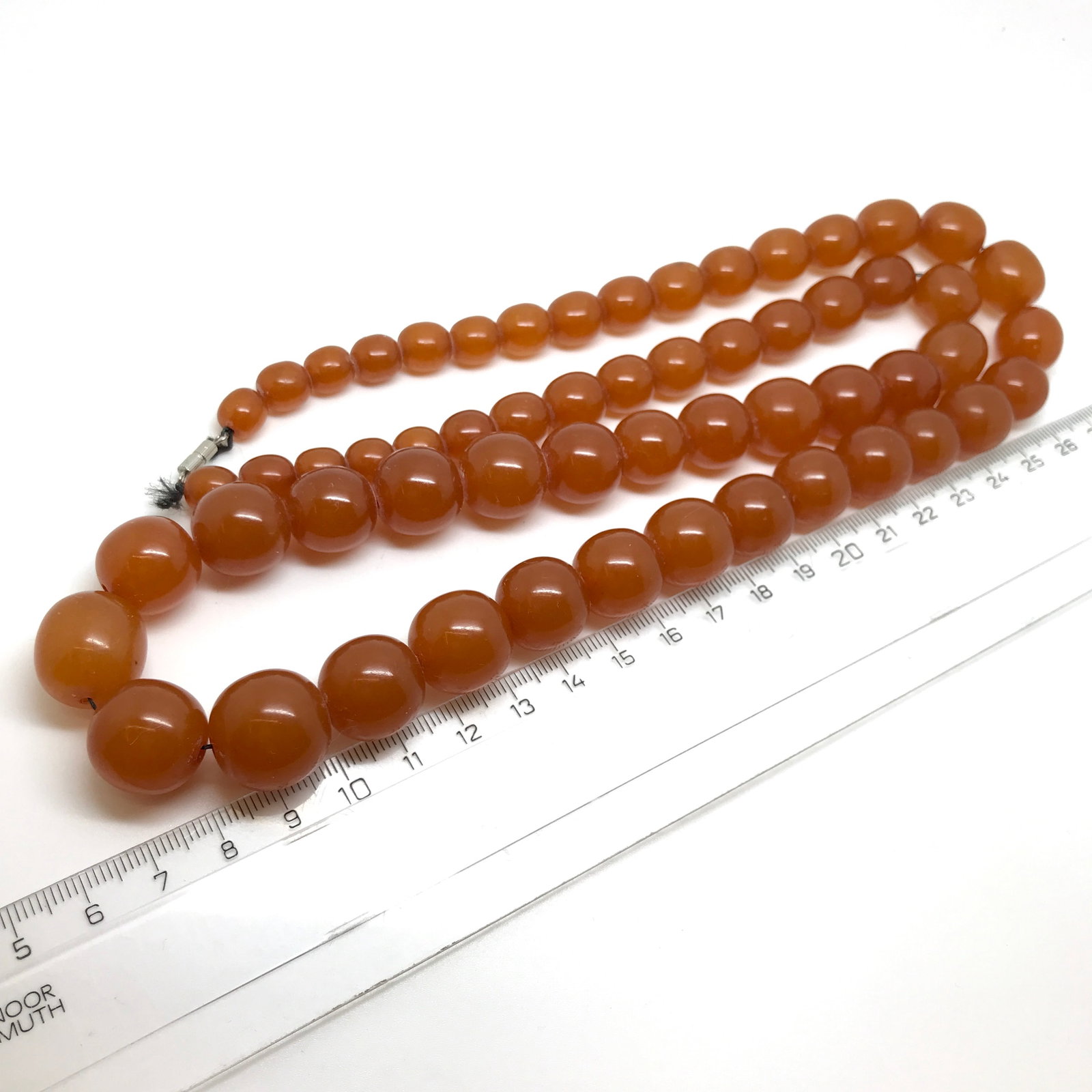 Unique and Remarkable Amber Necklace made from Round Amber beads - 6