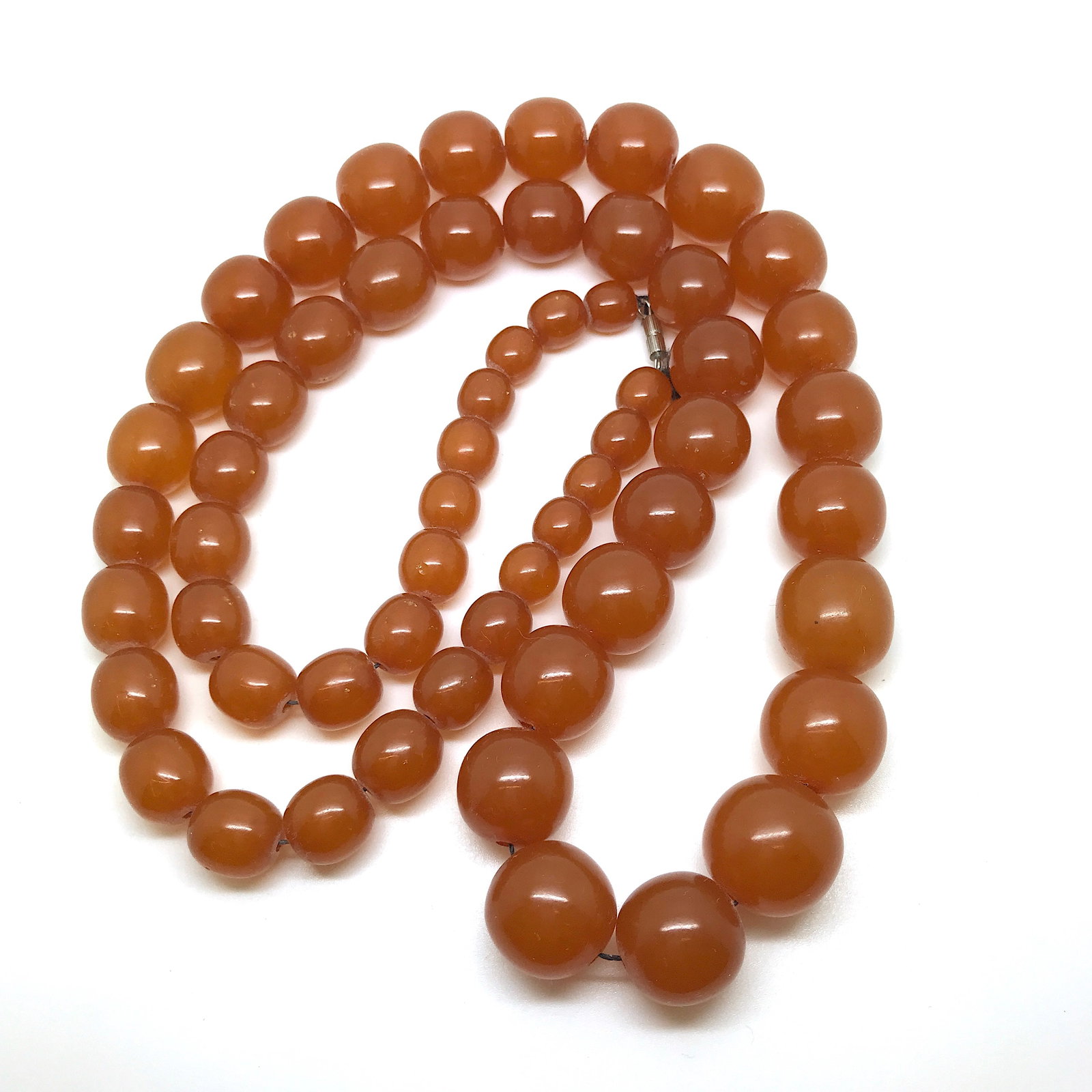 Unique and Remarkable Amber Necklace made from Round Amber beads - 9