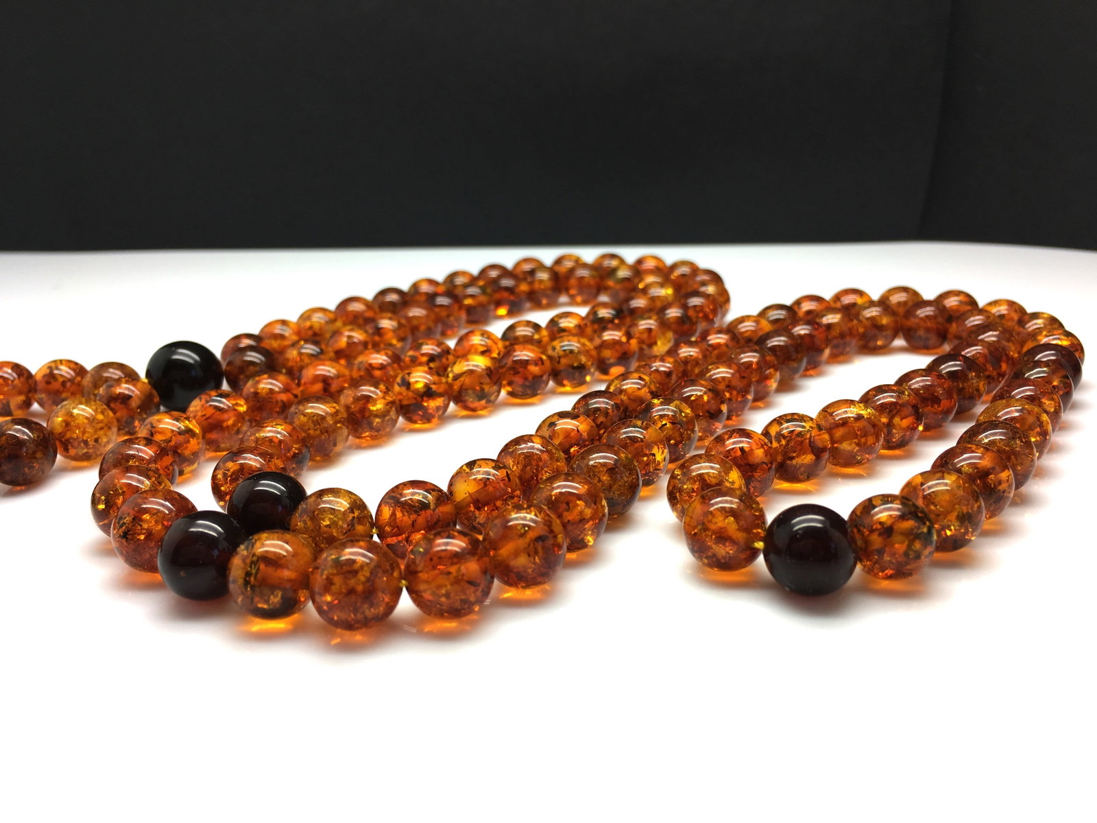 Stunning Amber Mala made from Round Amber beads - 3