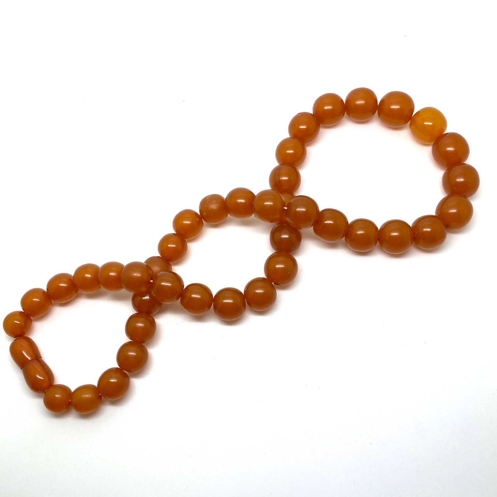 Incredible Vintage Amber Necklace made from Round Amber beads - 4