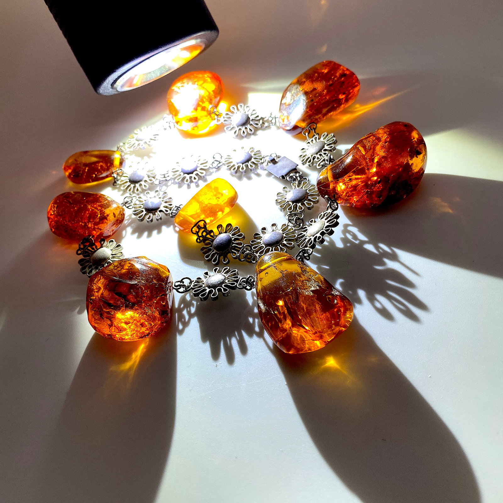 Outstanding Unique Vintage Amber Necklace - 6