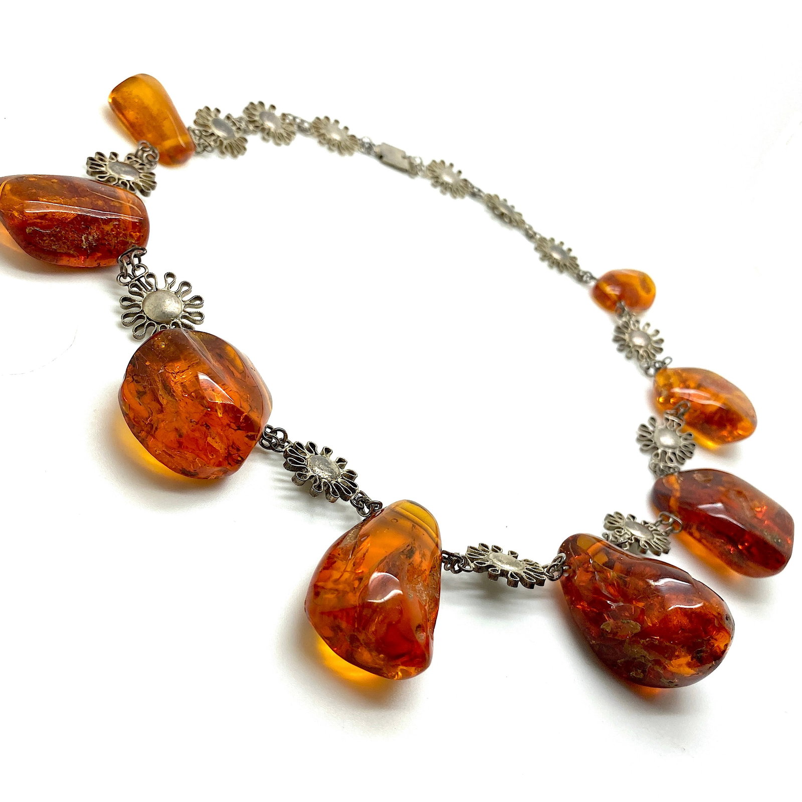 Outstanding Unique Vintage Amber Necklace - 8