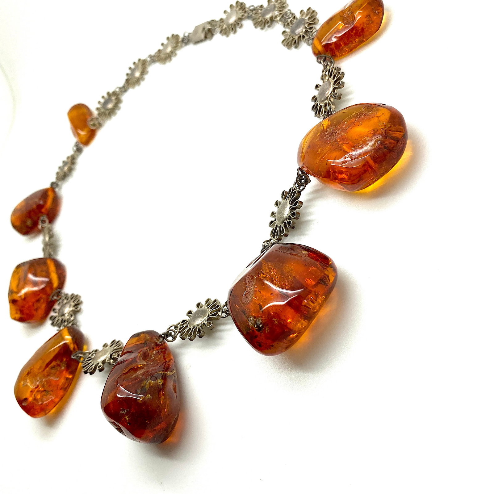 Outstanding Unique Vintage Amber Necklace - 9