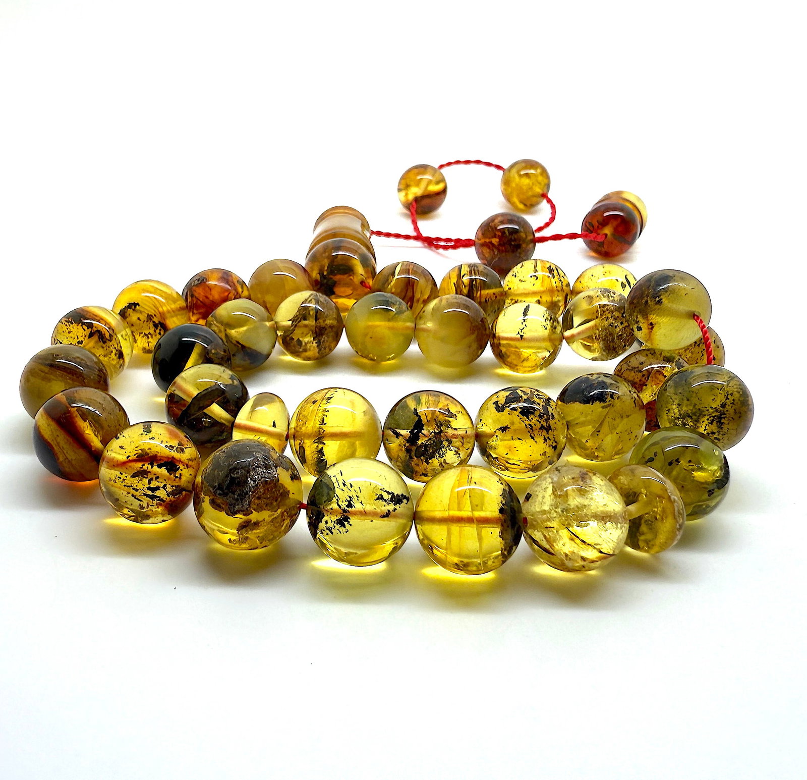 Unique and Exquisite Amber Tesbih made from Round Amber beads - 8