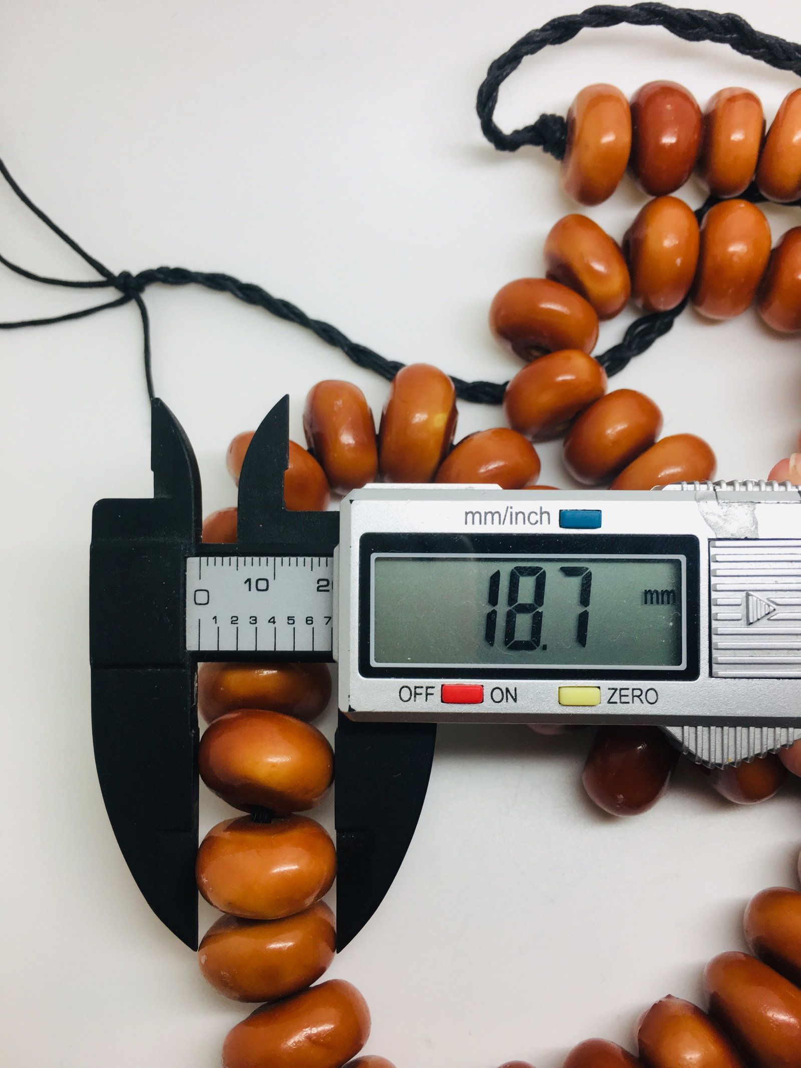 Stunning Unique Antique Moroccan Amber Necklace made from Doughnut shaped Moroccan Amber beads - 4