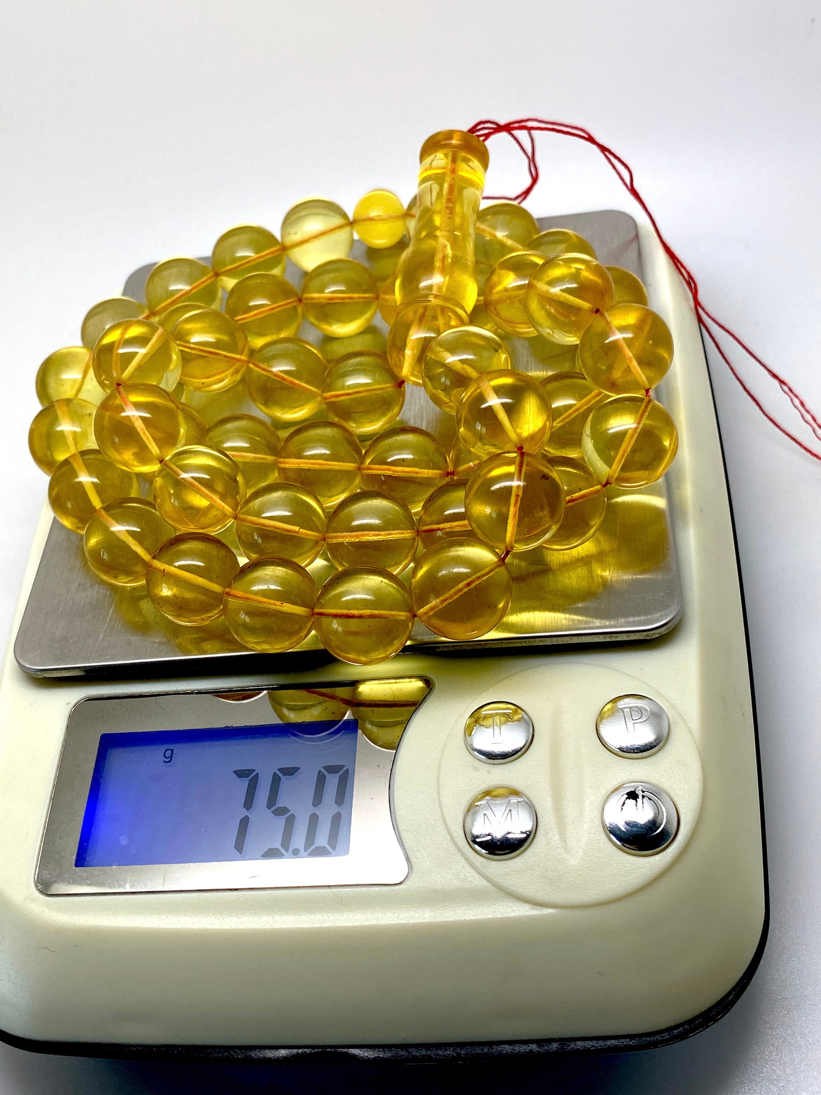 Outstanding Amber Tesbih made from Round Amber beads - 5