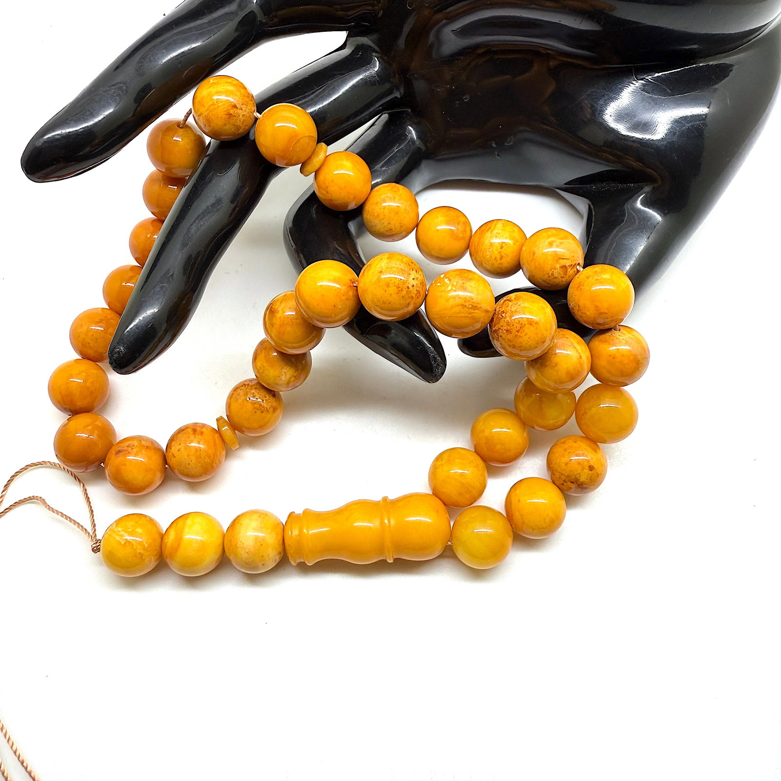 Outstanding Amber Tesbih made from Round Amber beads - 10