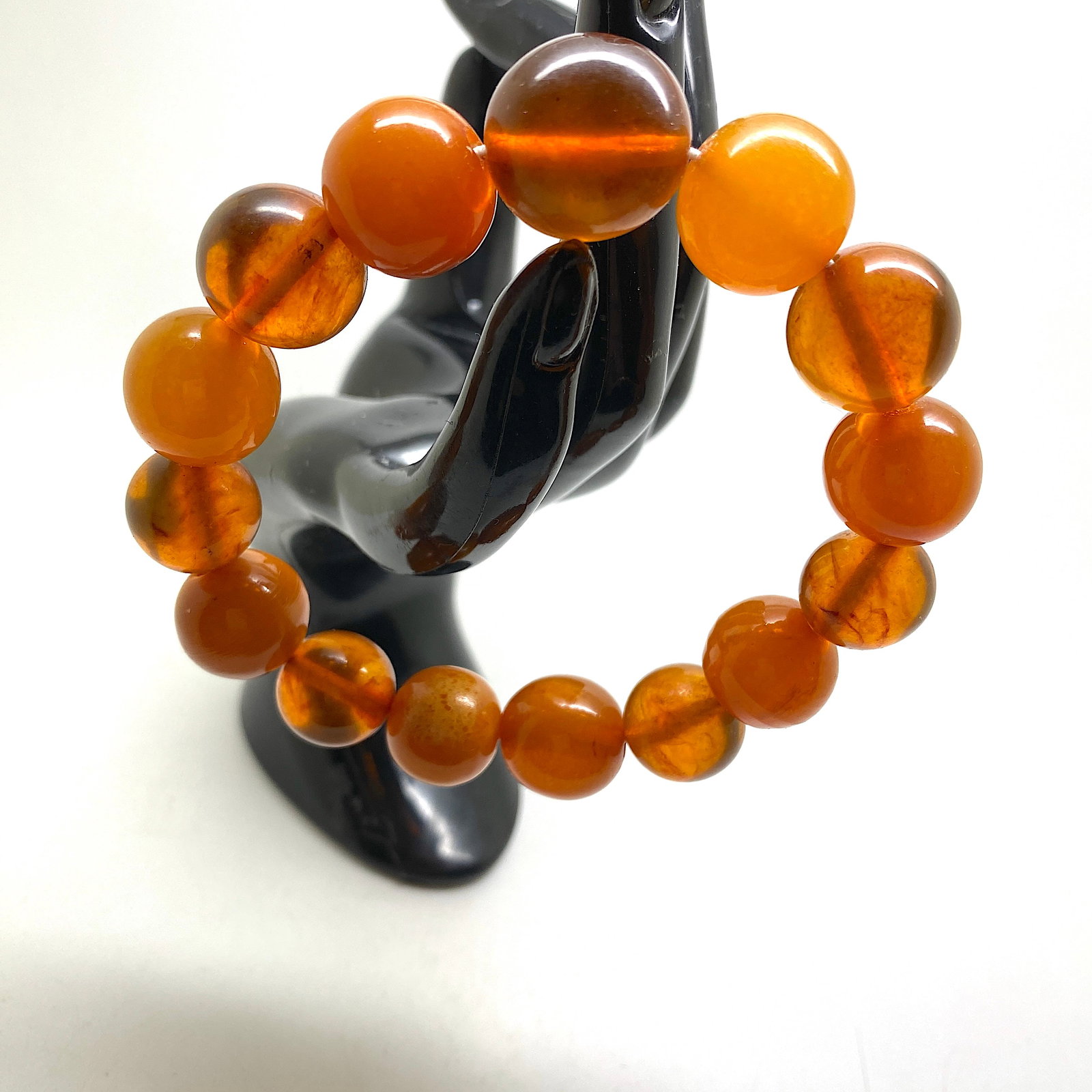 Beautiful Unique Vintage Amber Bracelet made from Round Amber beads - 8
