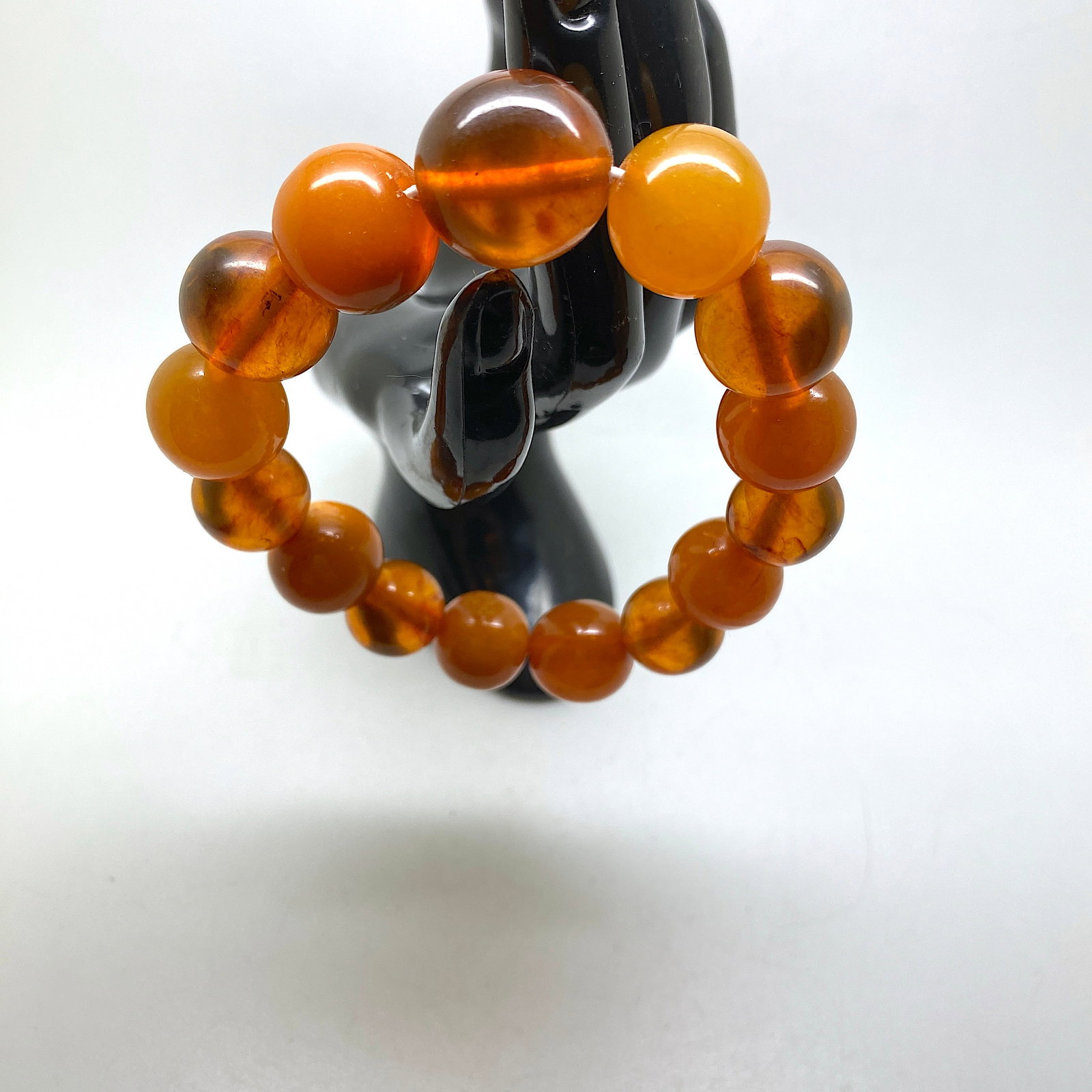 Beautiful Unique Vintage Amber Bracelet made from Round Amber beads - 9