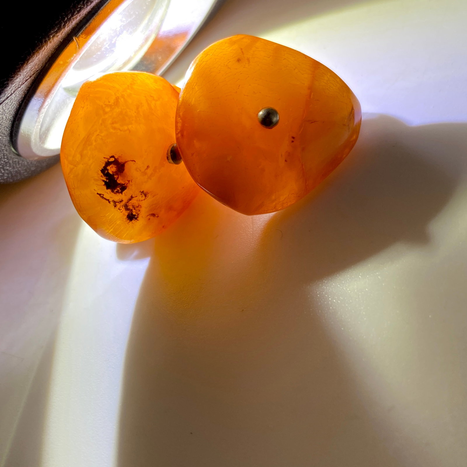 Splendid Vintage Amber Cufflinks - 3