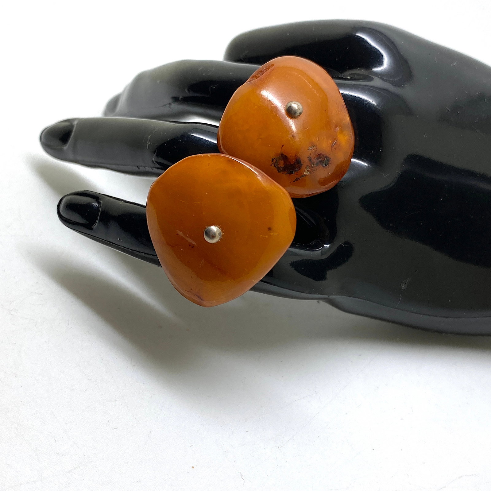Splendid Vintage Amber Cufflinks - 8
