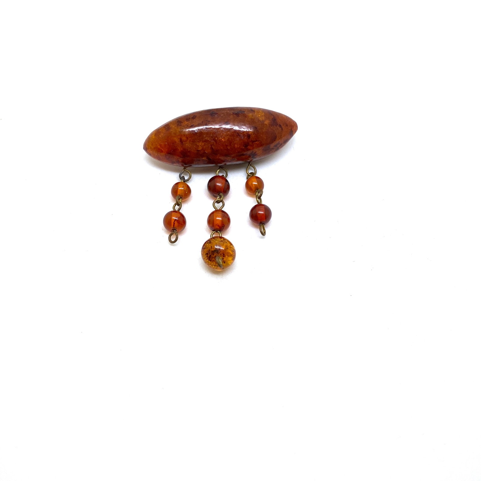 Antique Amber Brooch - 4