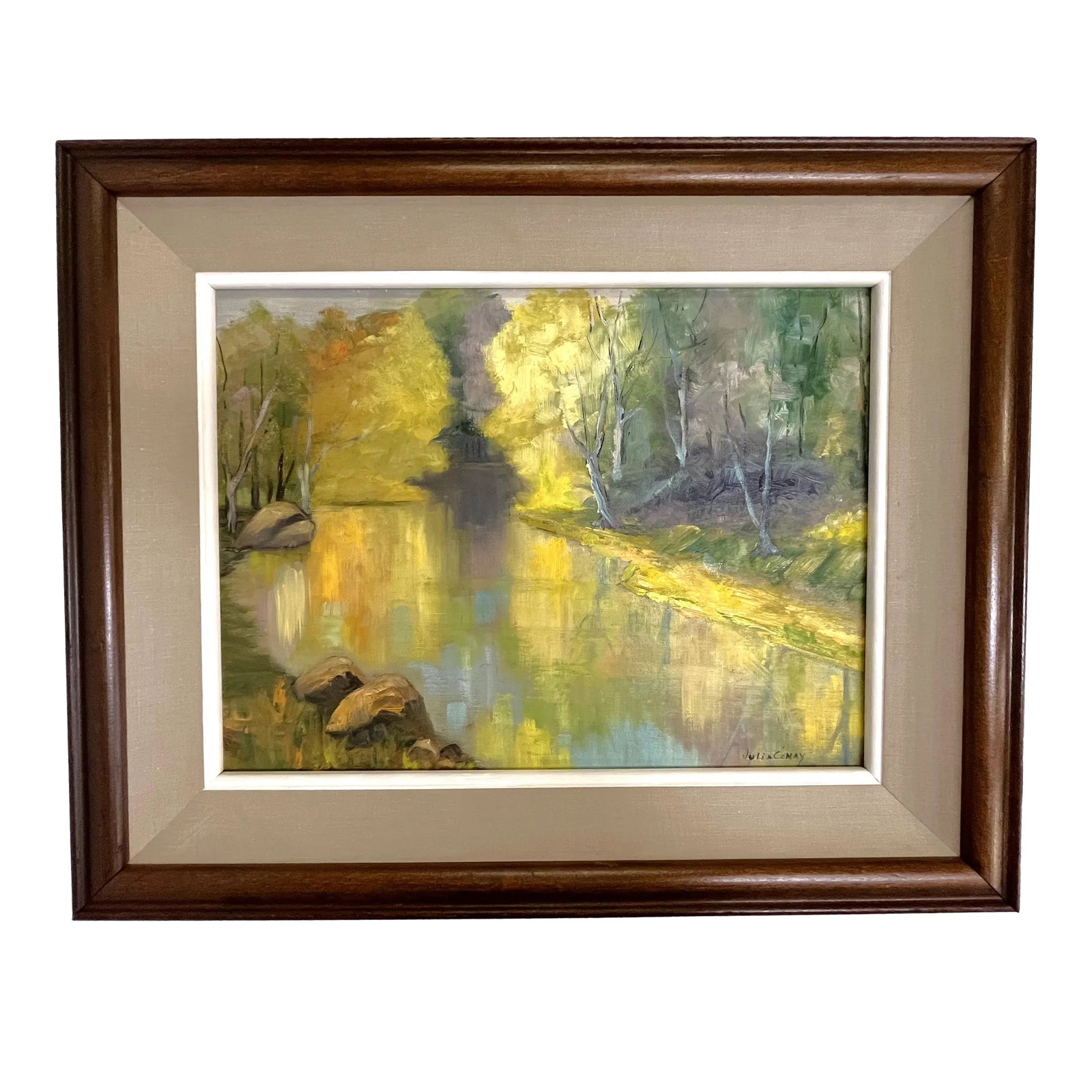 Original Julia Conay Framed Oil Painting on Board, Untitled Landscape (1 of 13)