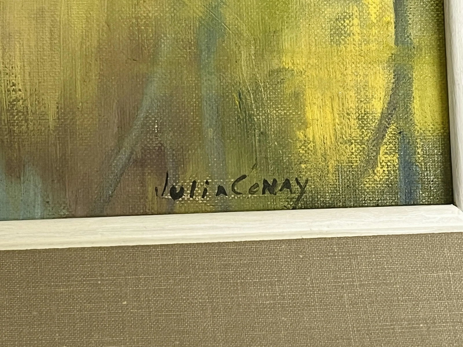Original Julia Conay Framed Oil Painting on Board, Untitled Landscape - 3