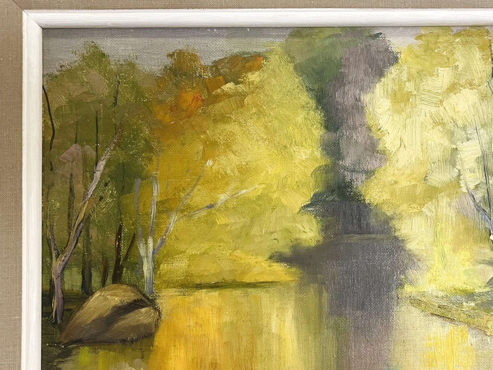 Original Julia Conay Framed Oil Painting on Board, Untitled Landscape - 7