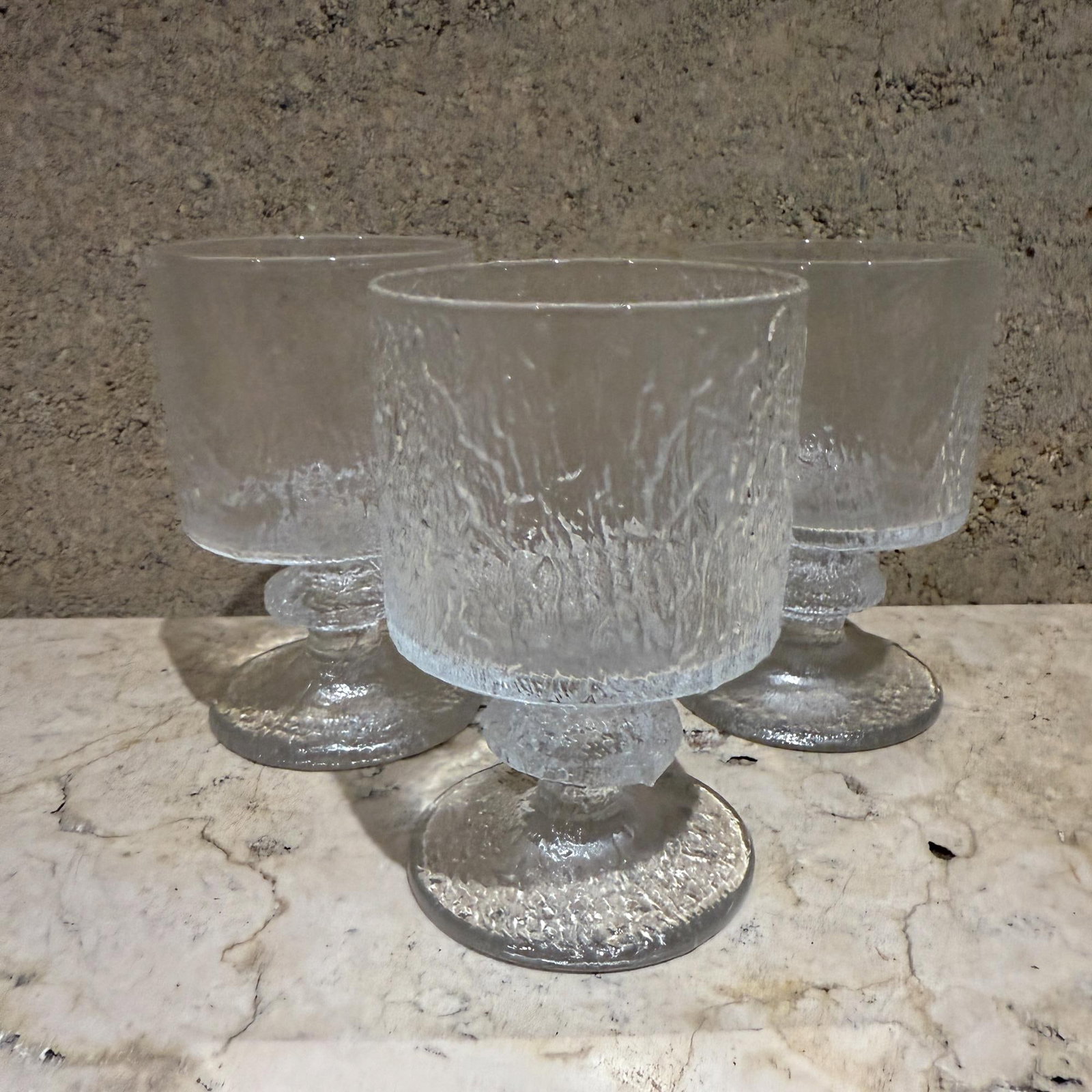 1970s Iittala Set of 3 Senator Goblet Glasses Finland Scandinavian Modern - 10