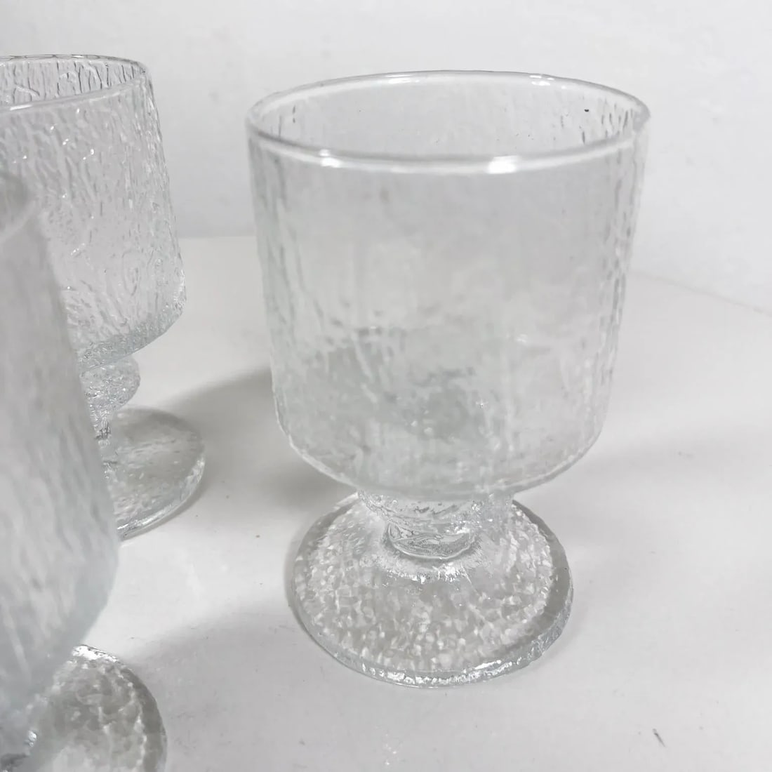1970s Iittala Set of 3 Senator Goblet Glasses Finland Scandinavian Modern - 2