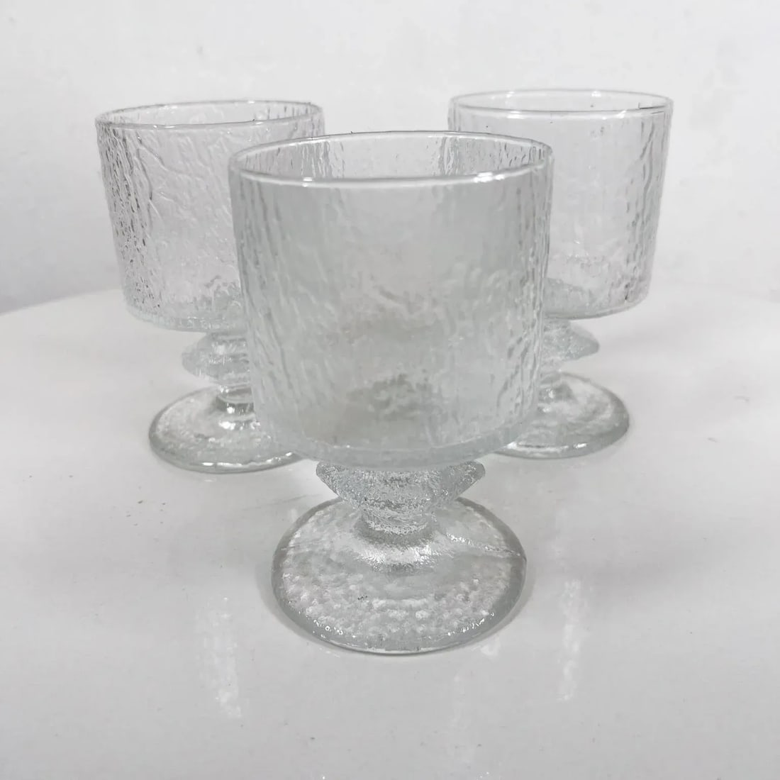 1970s Iittala Set of 3 Senator Goblet Glasses Finland Scandinavian Modern - 9