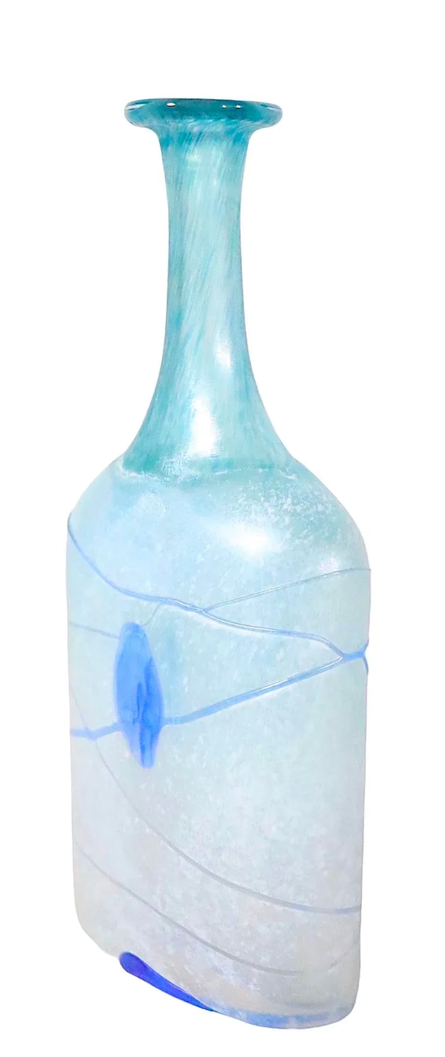 Post Modern Galaxy Blue Art Glass Vase by Bertil Vallien for Kosta Boda 1980's - 10