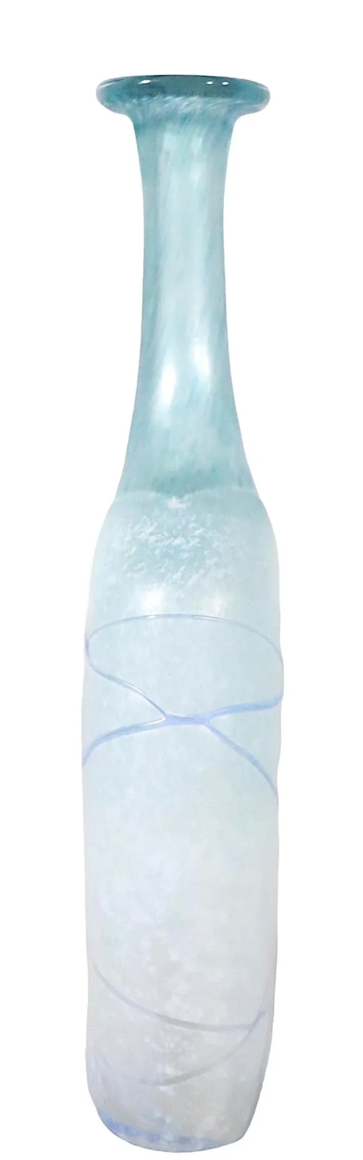 Post Modern Galaxy Blue Art Glass Vase by Bertil Vallien for Kosta Boda 1980's - 6
