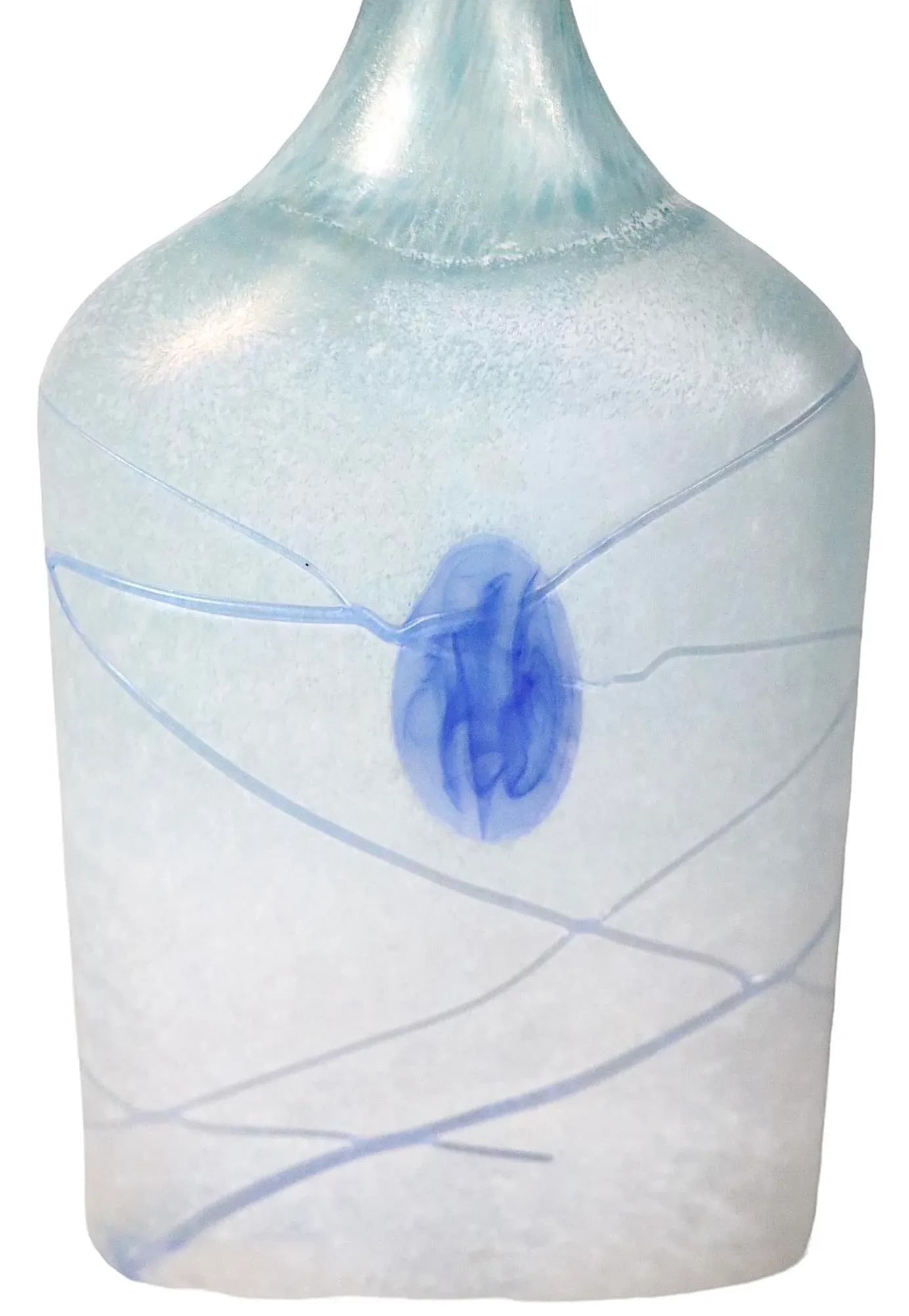 Post Modern Galaxy Blue Art Glass Vase by Bertil Vallien for Kosta Boda 1980's - 7