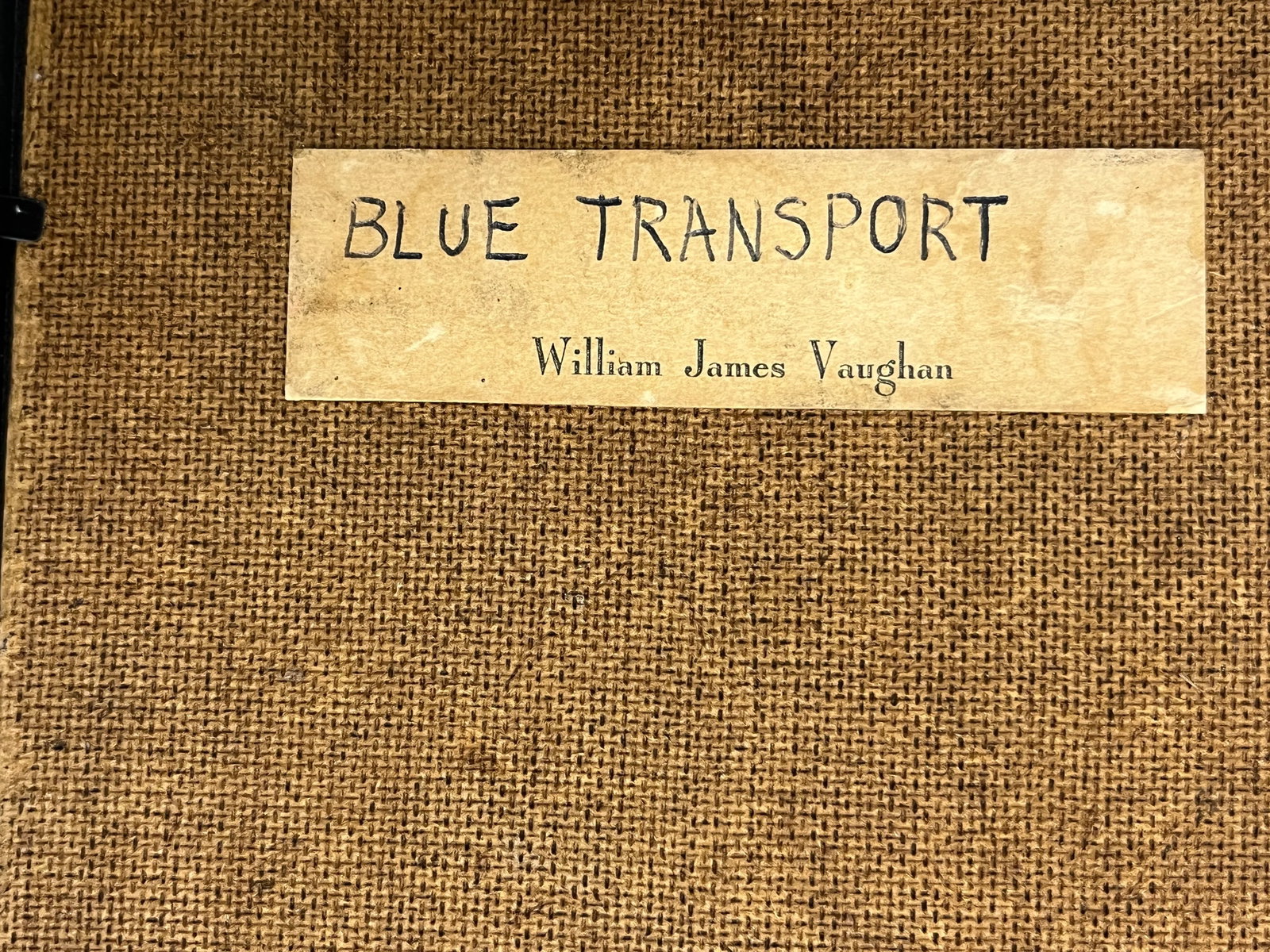 William James Vaughn Signed Original Oil Painting on Board Titled 'Blue Transport' - 10