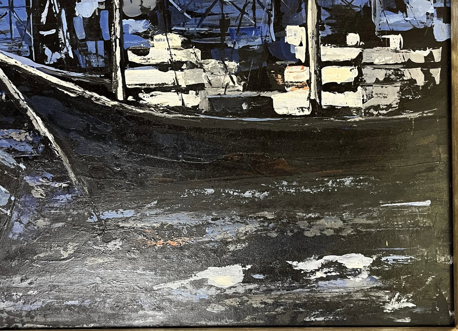 William James Vaughn Signed Original Oil Painting on Board Titled 'Blue Transport' - 6