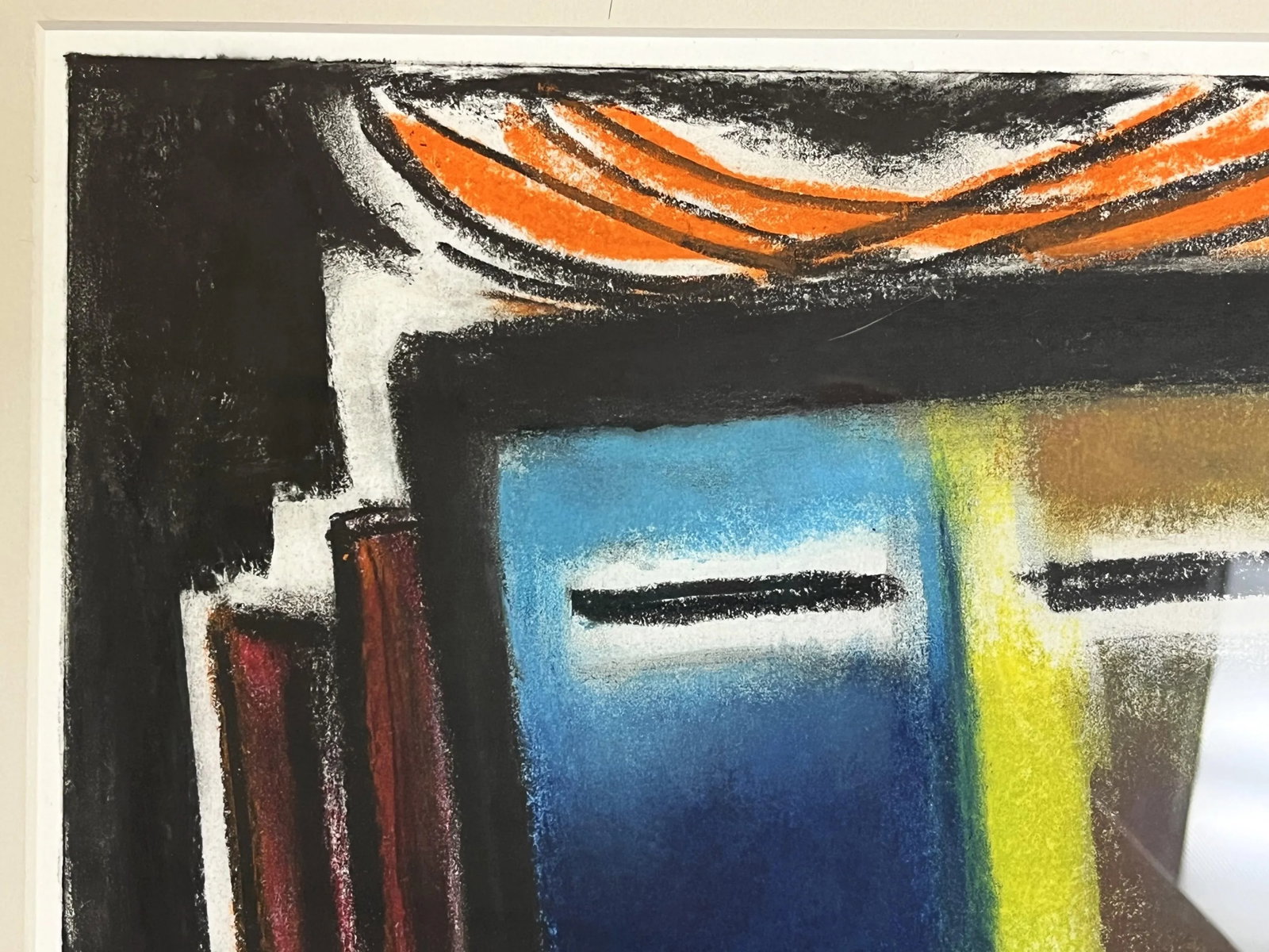 20th Century Original Modernistic Native American Portrait Art, Pastel on Paper - 4