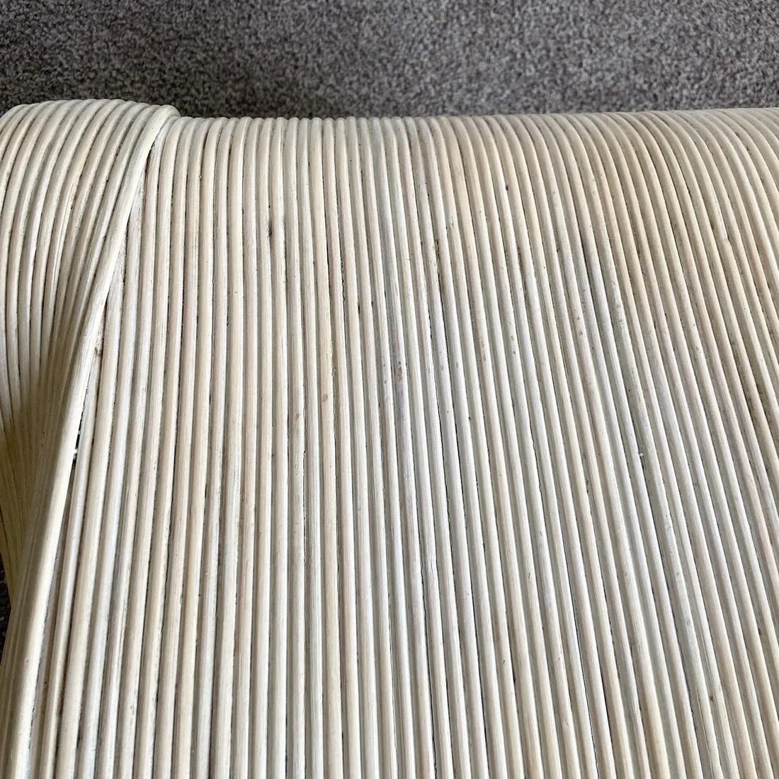 Boho Chic Wavy Ribbon Pencil Reed Side Tables - a Pair - 6