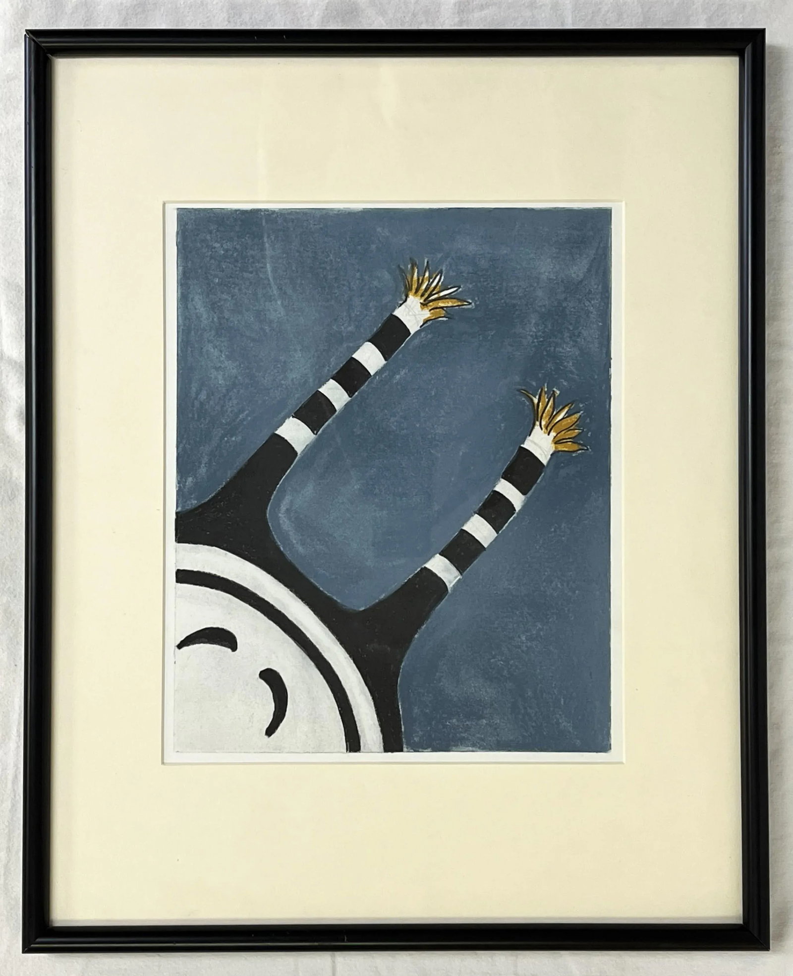 20th Century Original Modernistic Native American Portrait Art, Watercolor - 13