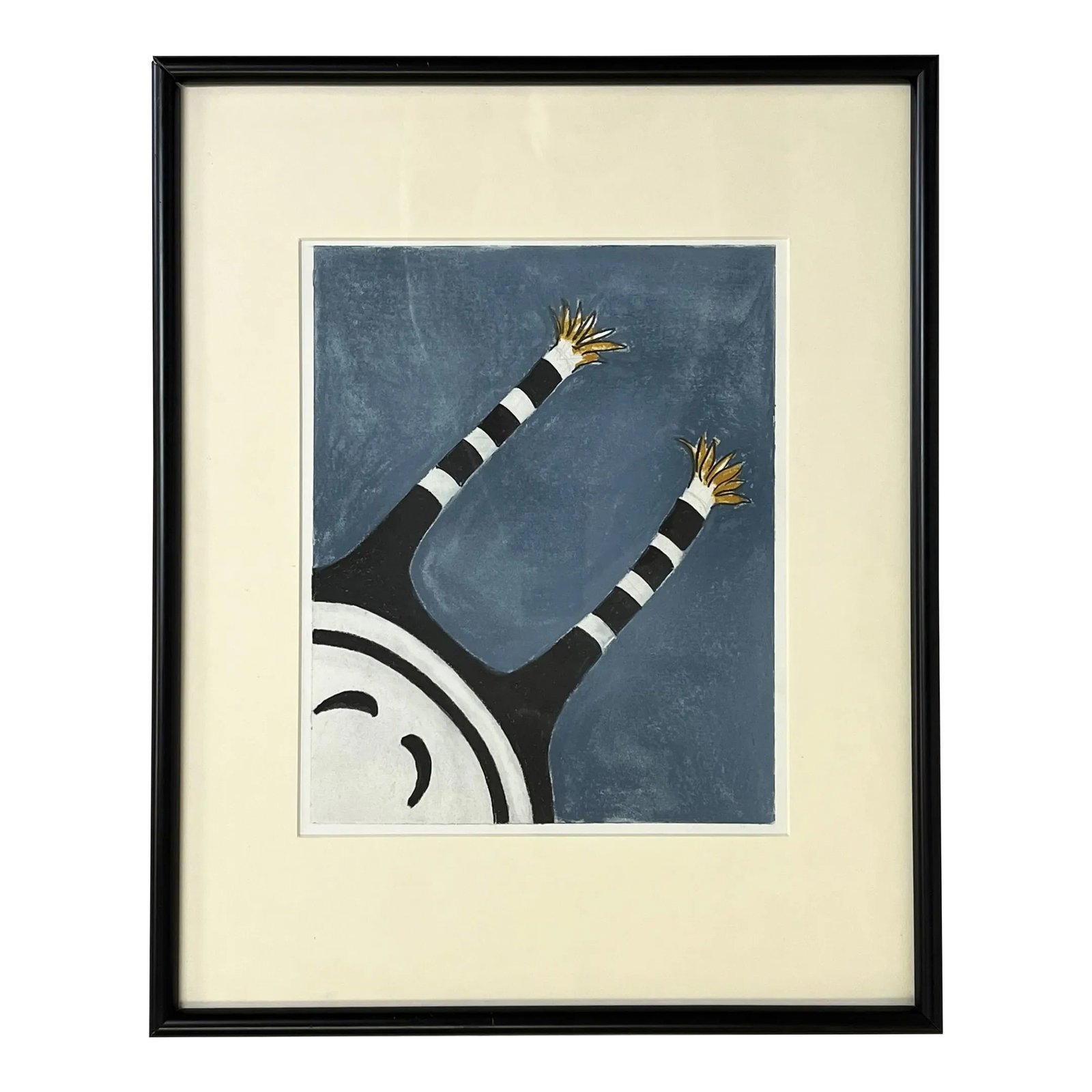 20th Century Original Modernistic Native American Portrait Art, Watercolor (1 of 13)