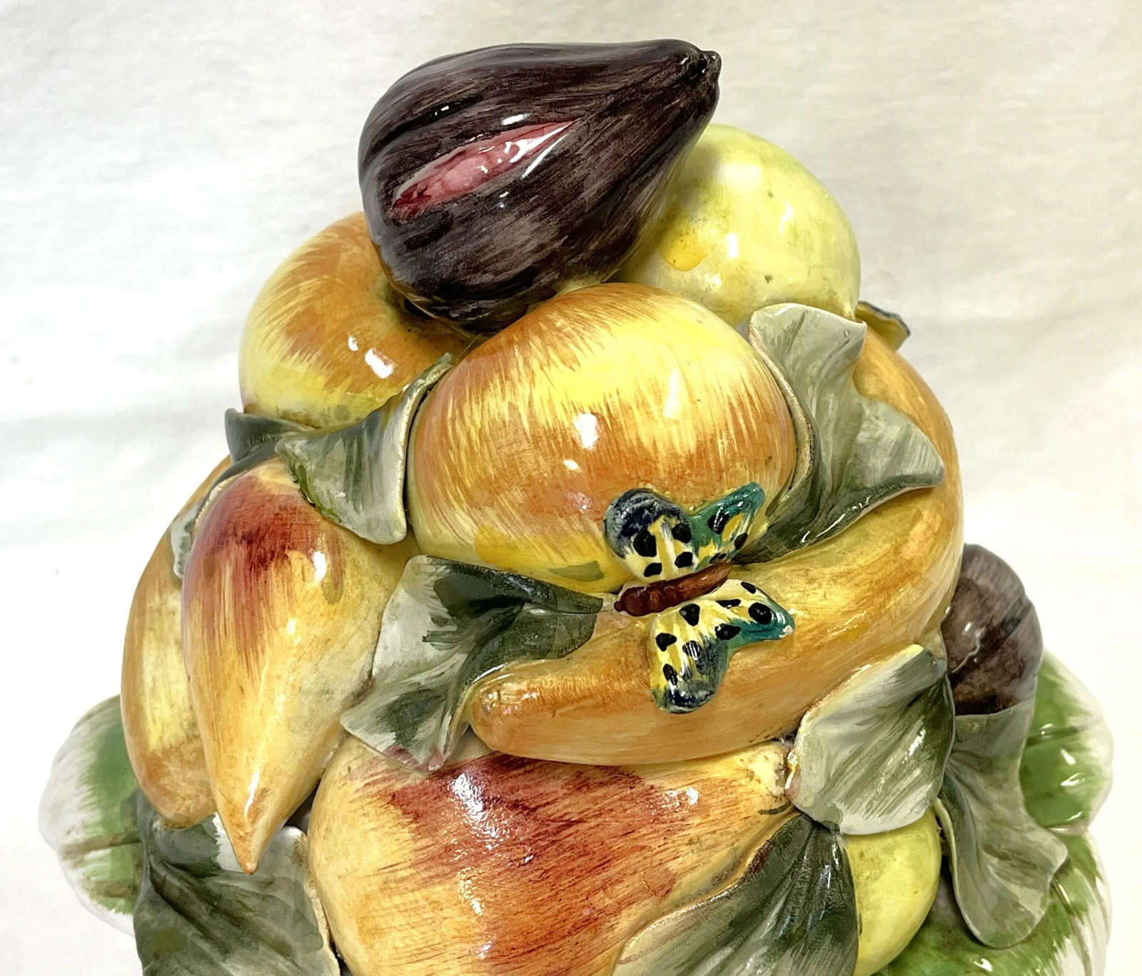 Vintage Nora Fenton Petite Majolica Fruit Centerpiece Made in Italy - 10