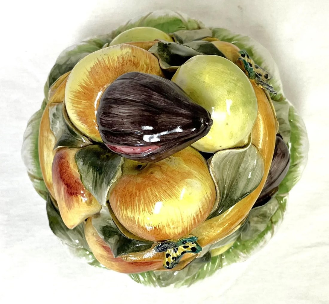 Vintage Nora Fenton Petite Majolica Fruit Centerpiece Made in Italy - 2