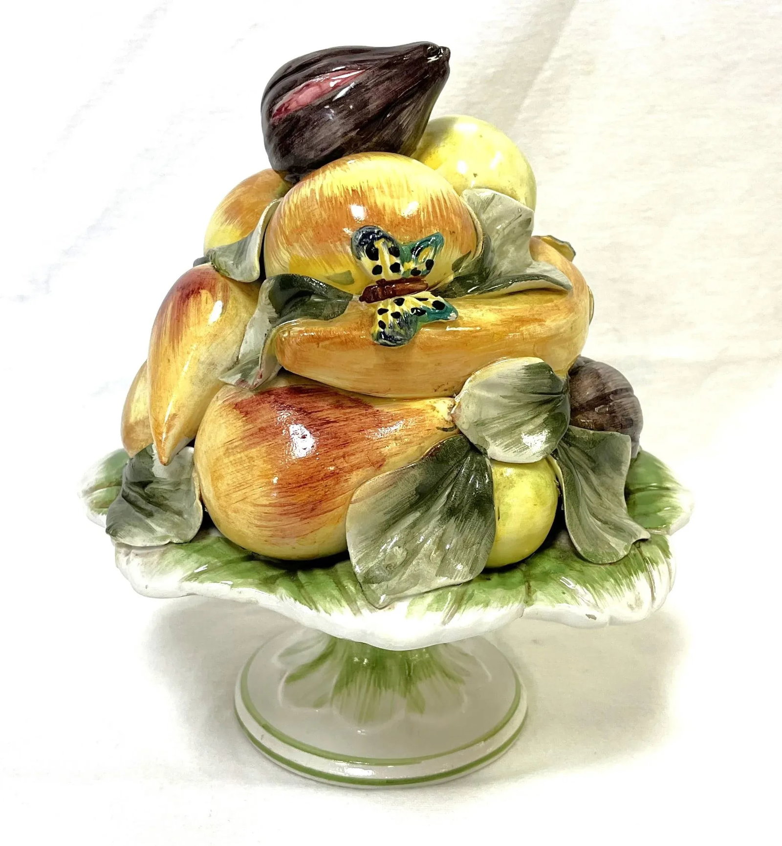 Vintage Nora Fenton Petite Majolica Fruit Centerpiece Made in Italy - 3