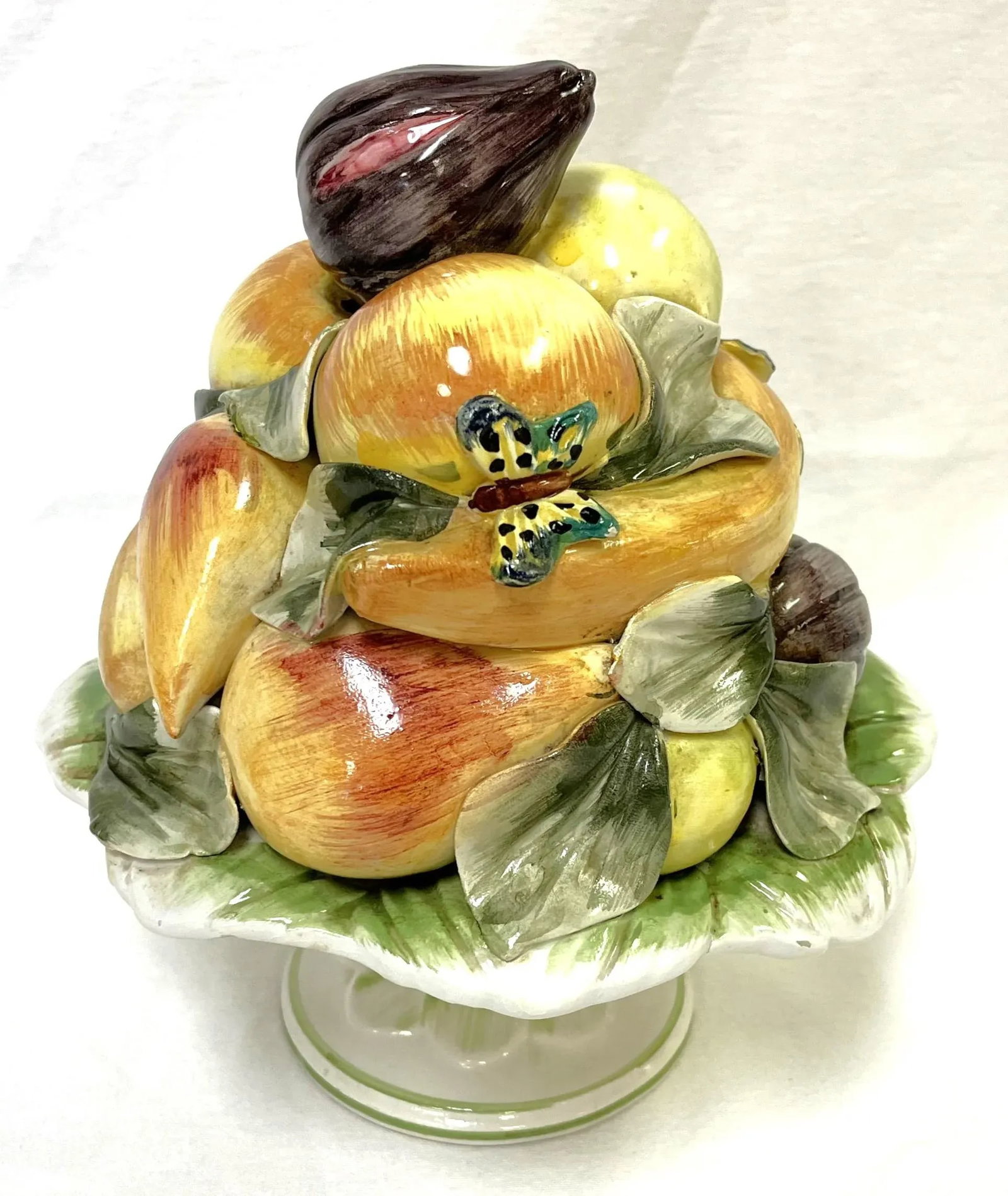 Vintage Nora Fenton Petite Majolica Fruit Centerpiece Made in Italy - 4