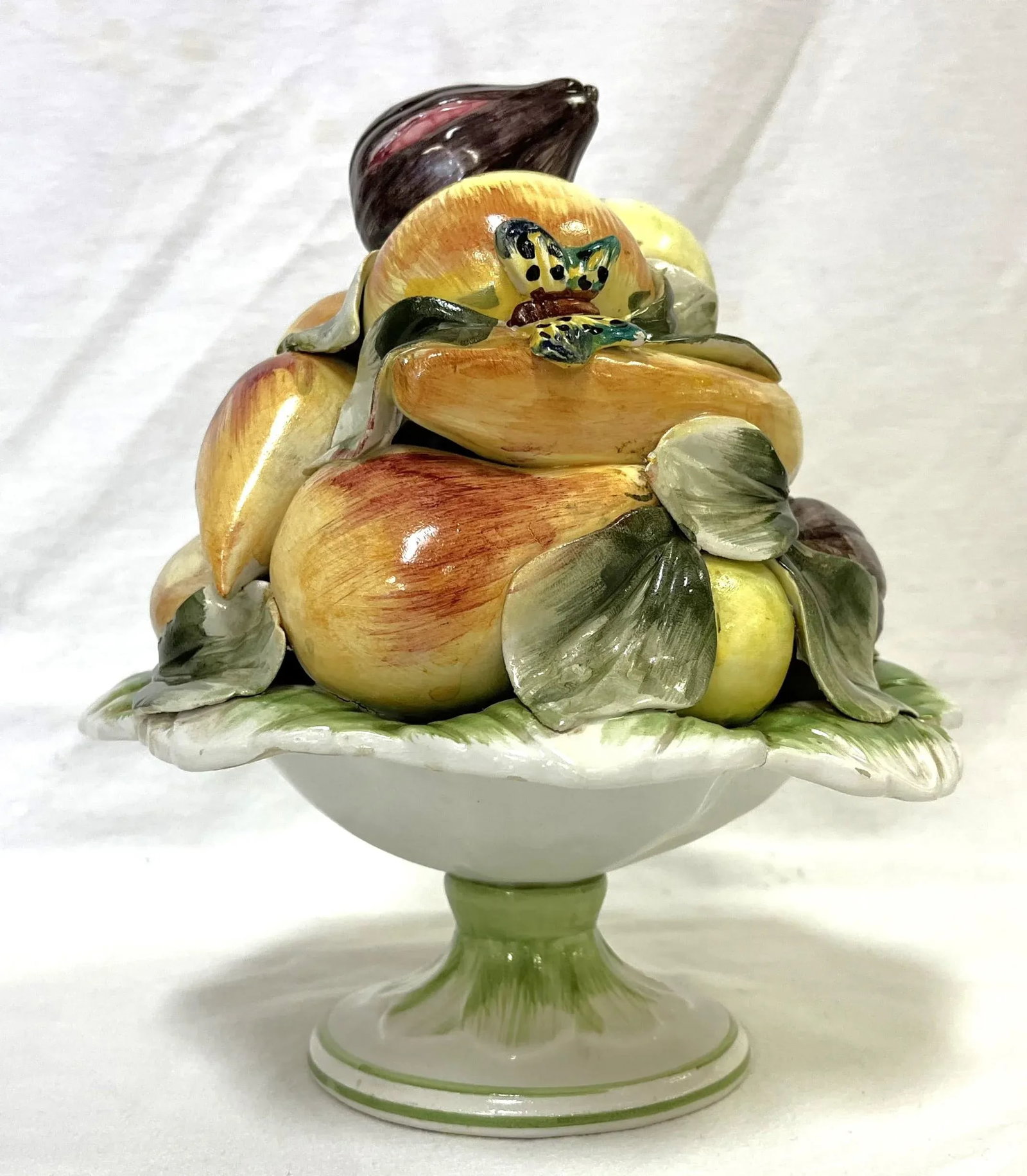Vintage Nora Fenton Petite Majolica Fruit Centerpiece Made in Italy - 5