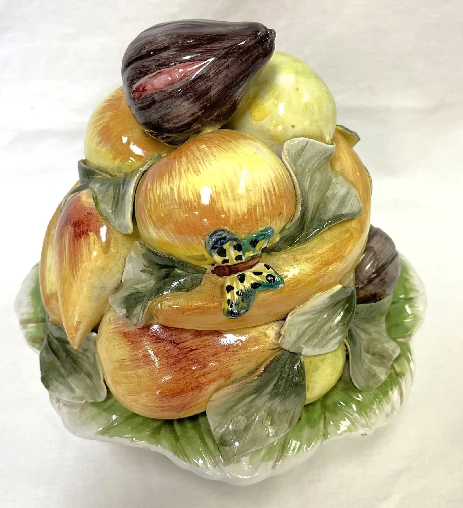 Vintage Nora Fenton Petite Majolica Fruit Centerpiece Made in Italy - 6