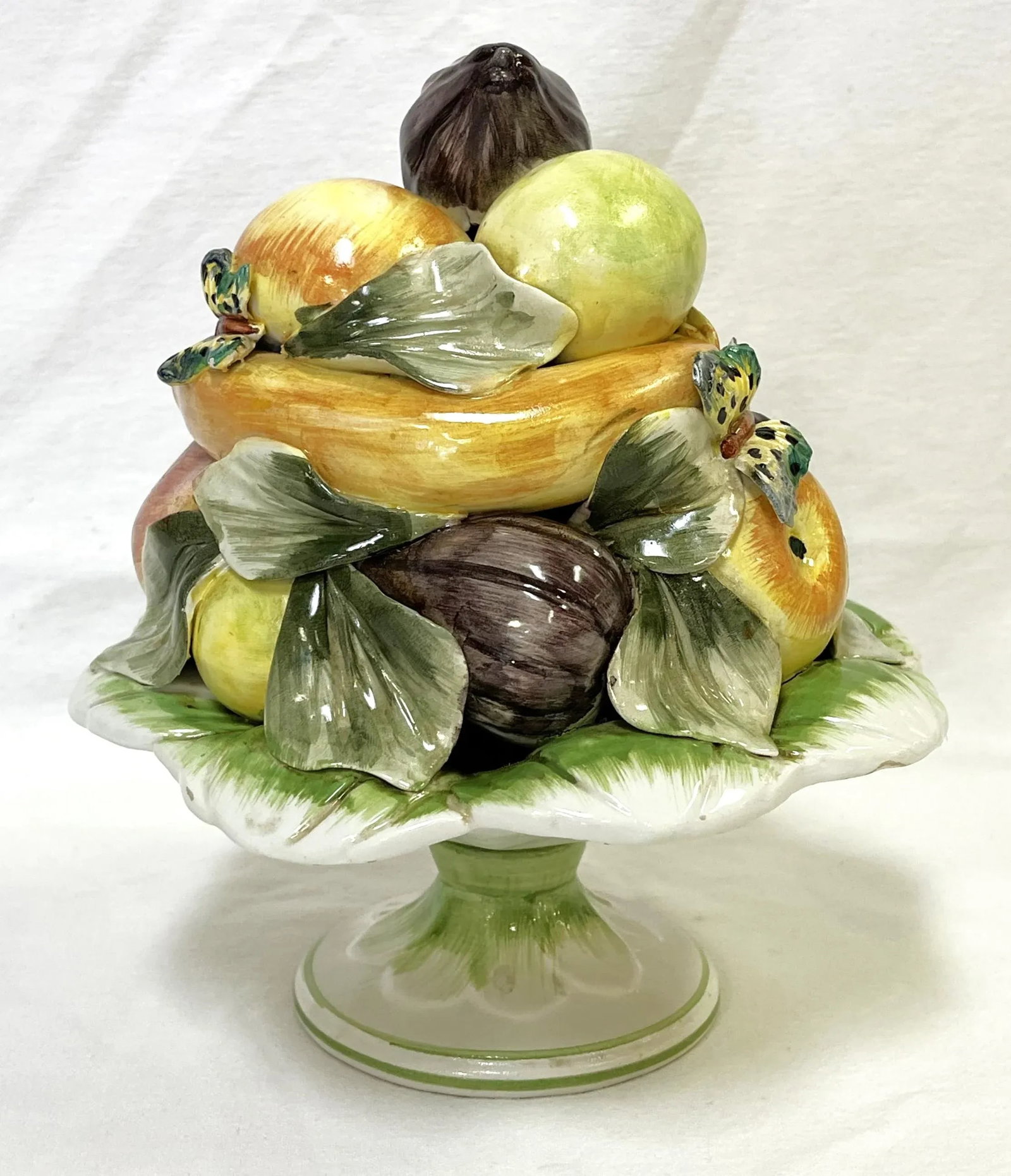 Vintage Nora Fenton Petite Majolica Fruit Centerpiece Made in Italy - 8