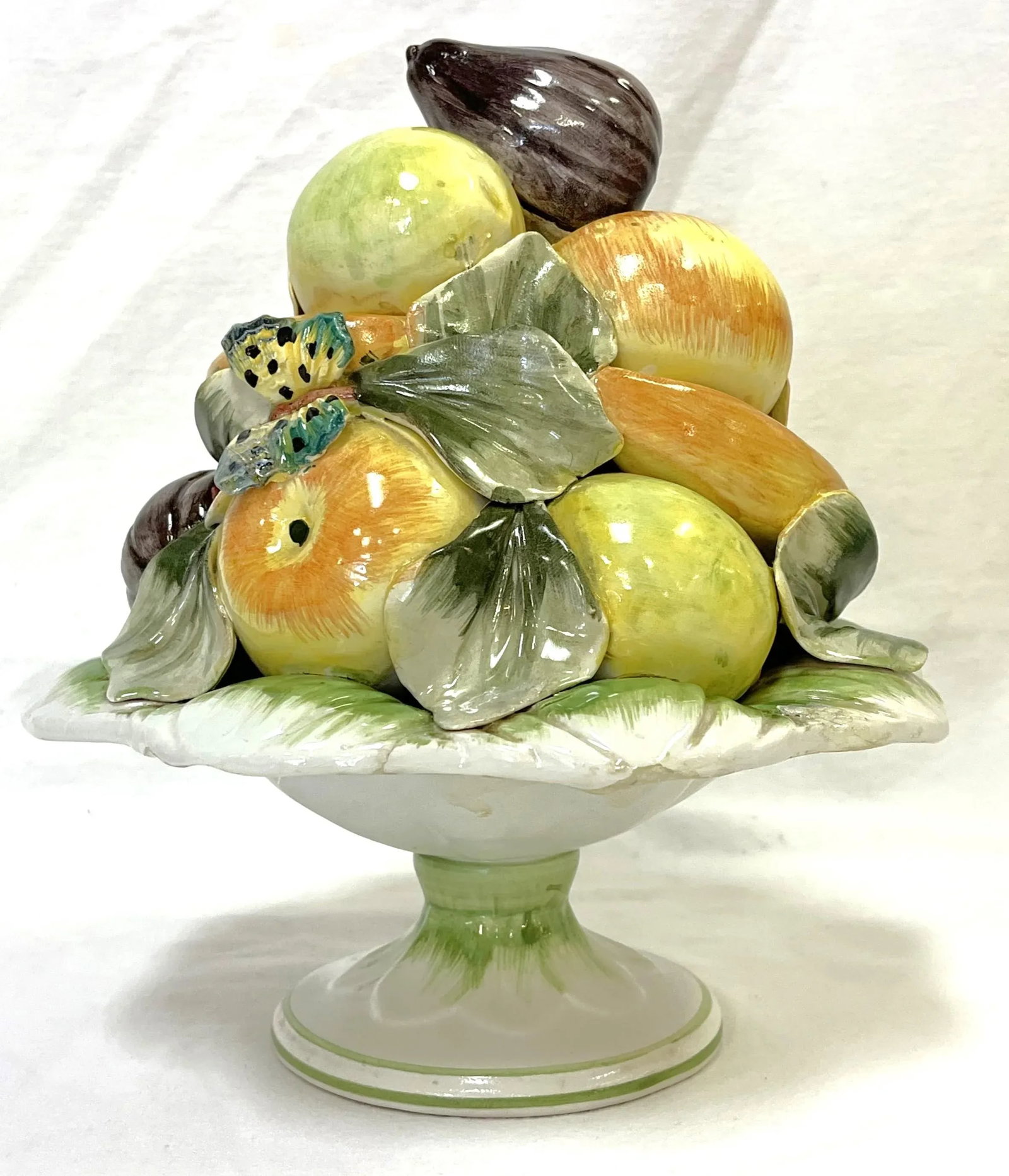 Vintage Nora Fenton Petite Majolica Fruit Centerpiece Made in Italy - 9