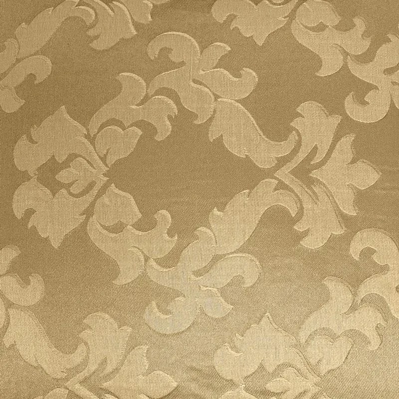 British Classical Chenille Square Cream and Gold Pillow by Arlene Angard - 2