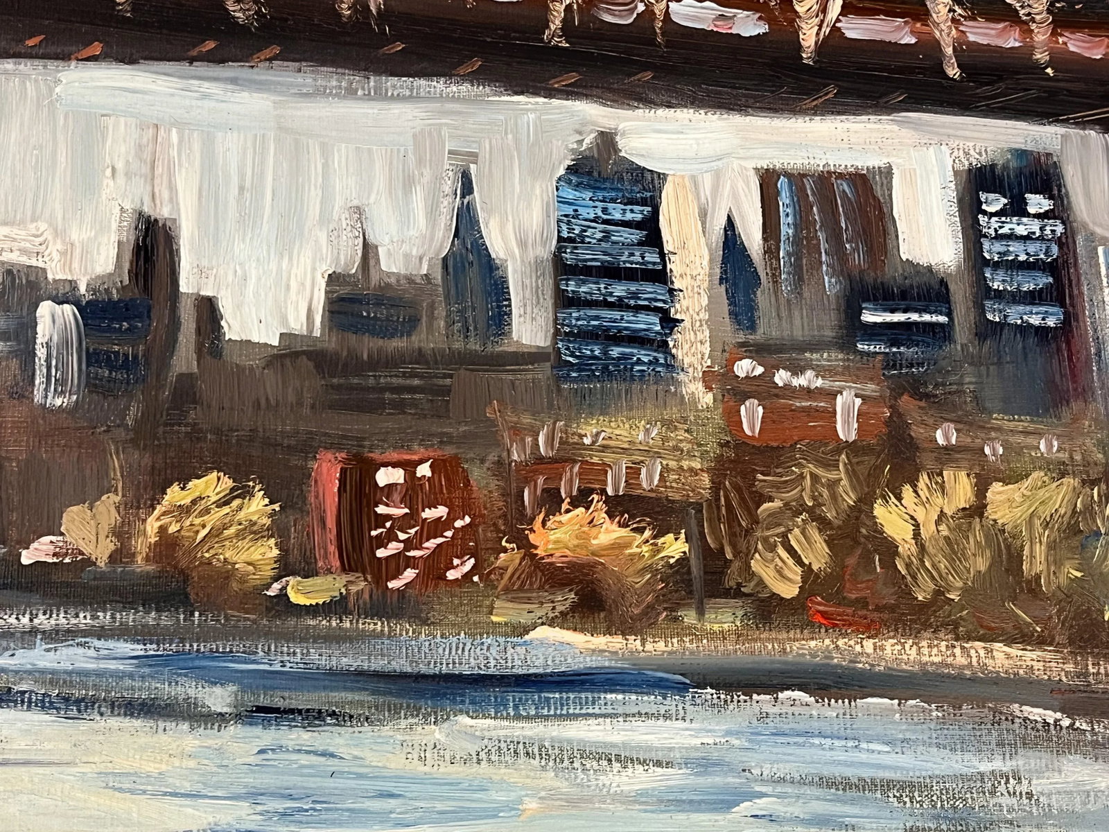 Roman Rakhmatulin Signed Original Oil Painting on Canvas Titled 'Blue Dog and Queens Bridge' New Yor - 9