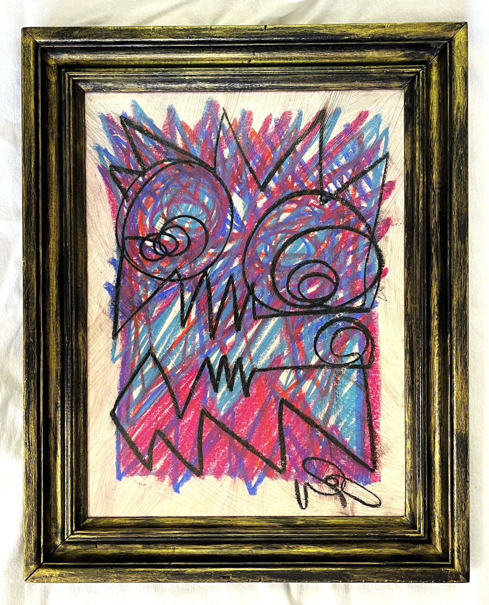 Signed Original Wayne Cunningham Abstract Figure Modern Art - 10