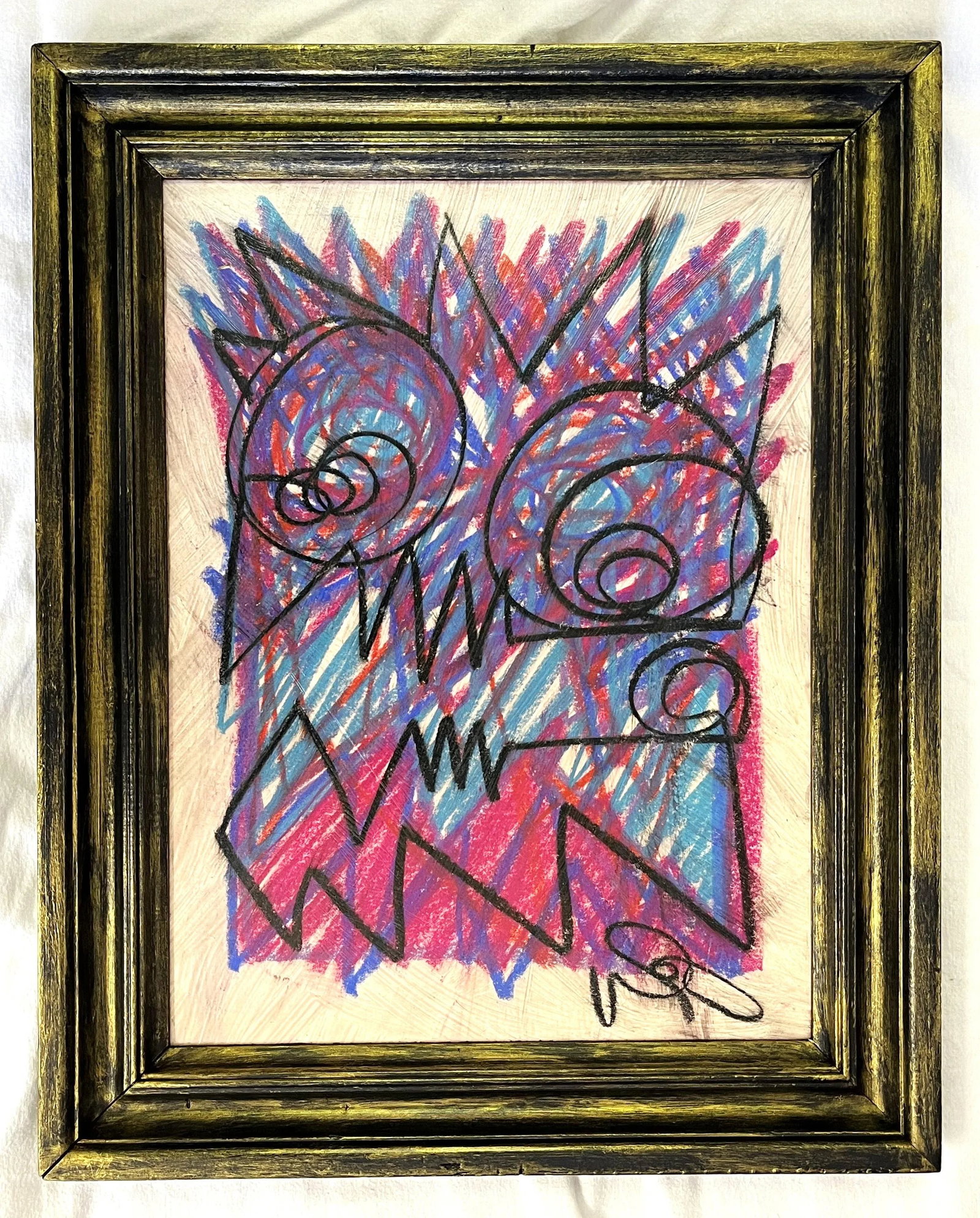 Signed Original Wayne Cunningham Abstract Figure Modern Art - 13