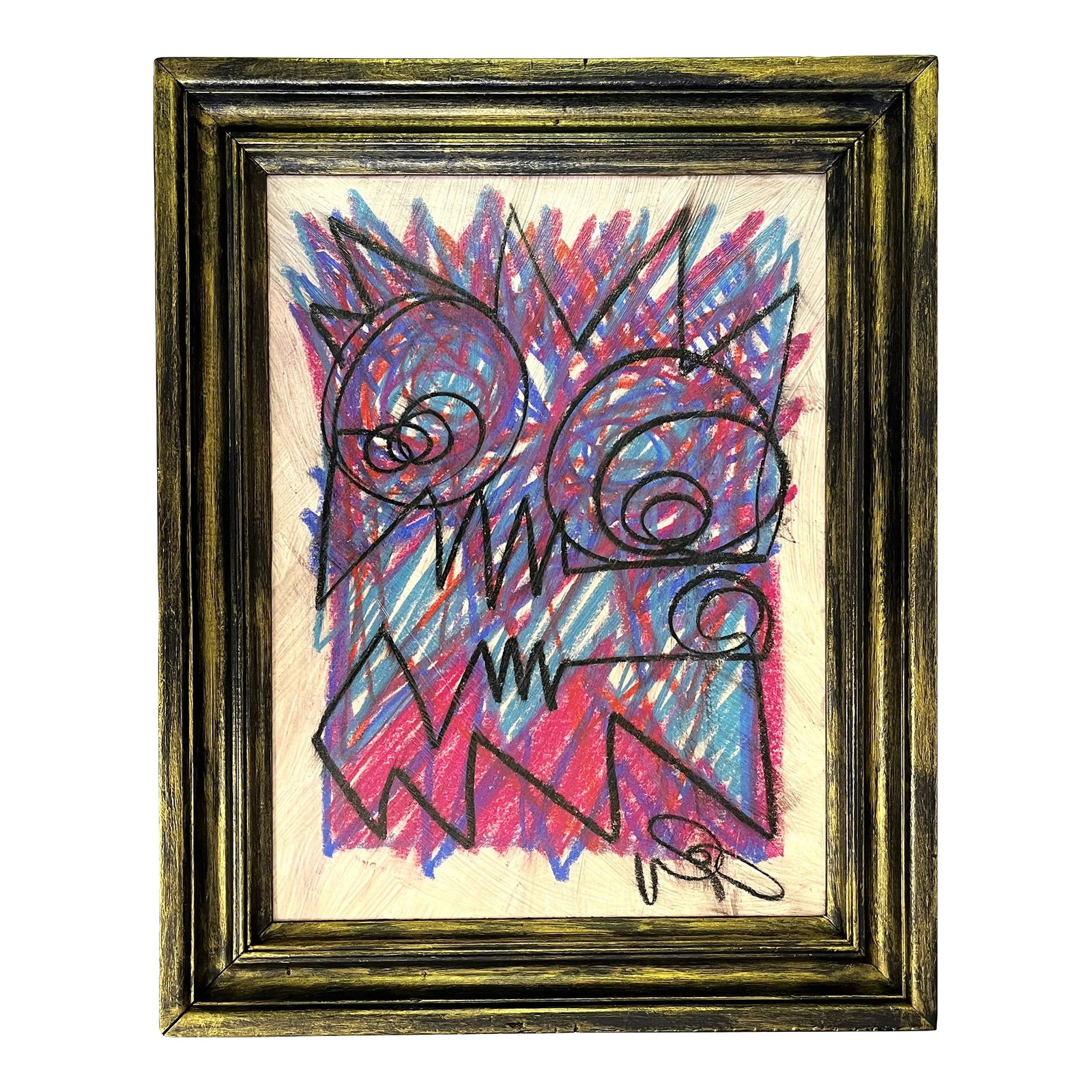 Signed Original Wayne Cunningham Abstract Figure Modern Art (1 of 13)