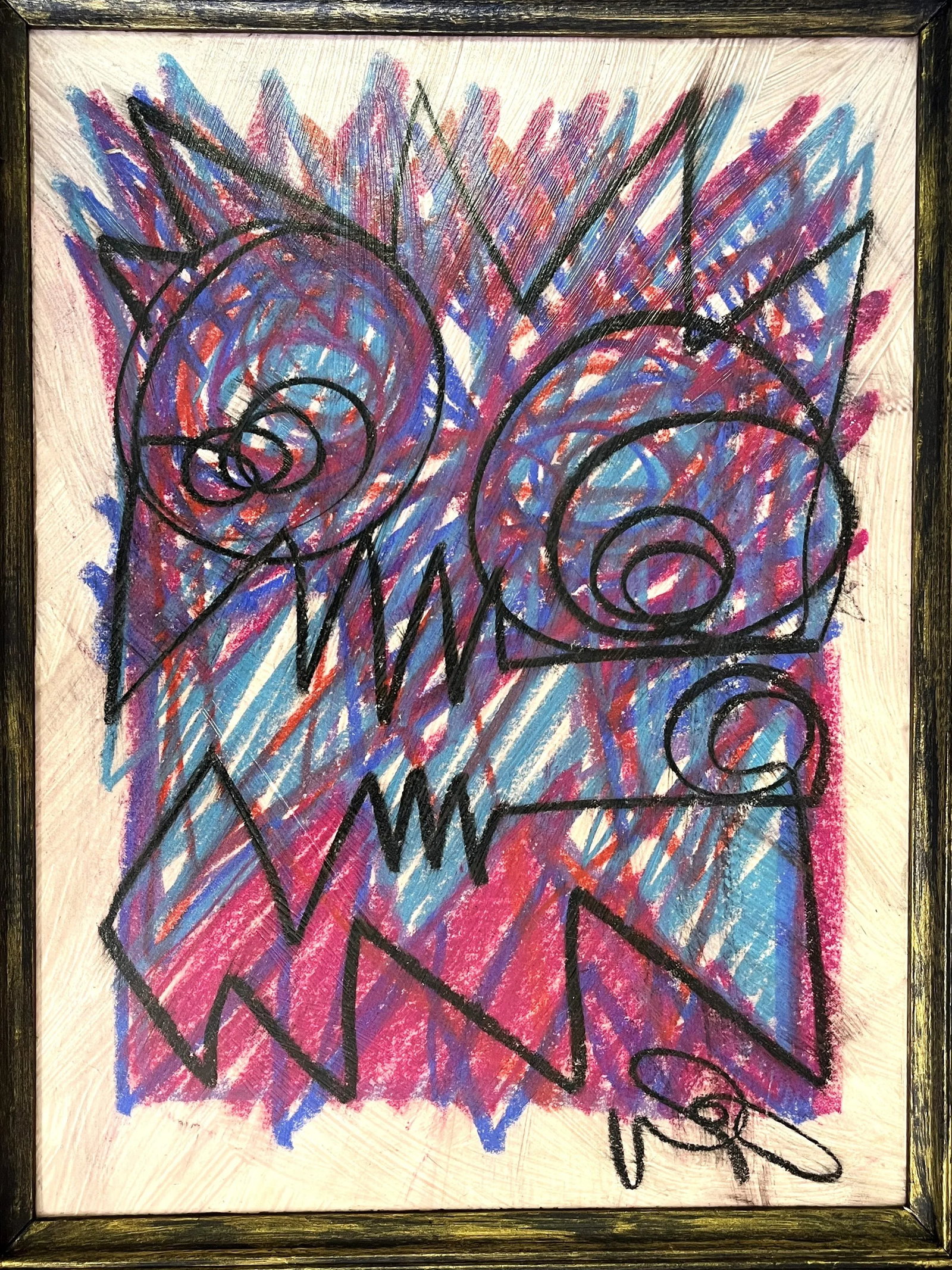 Signed Original Wayne Cunningham Abstract Figure Modern Art - 2