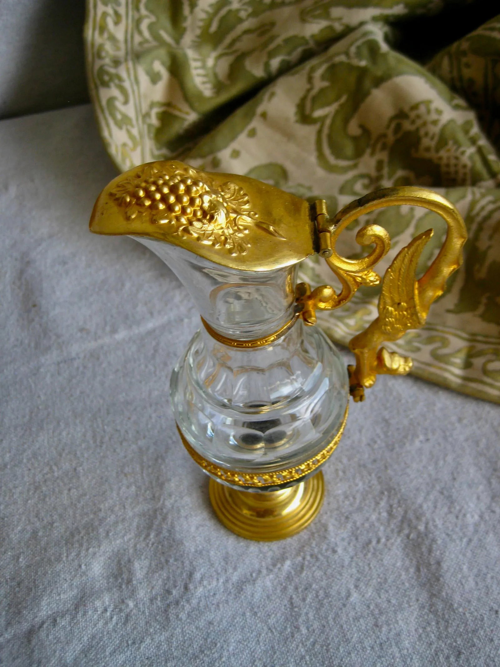 19th Century French Brass Enameled Cruet or Burettes Tray - 3 Piece Set - 5