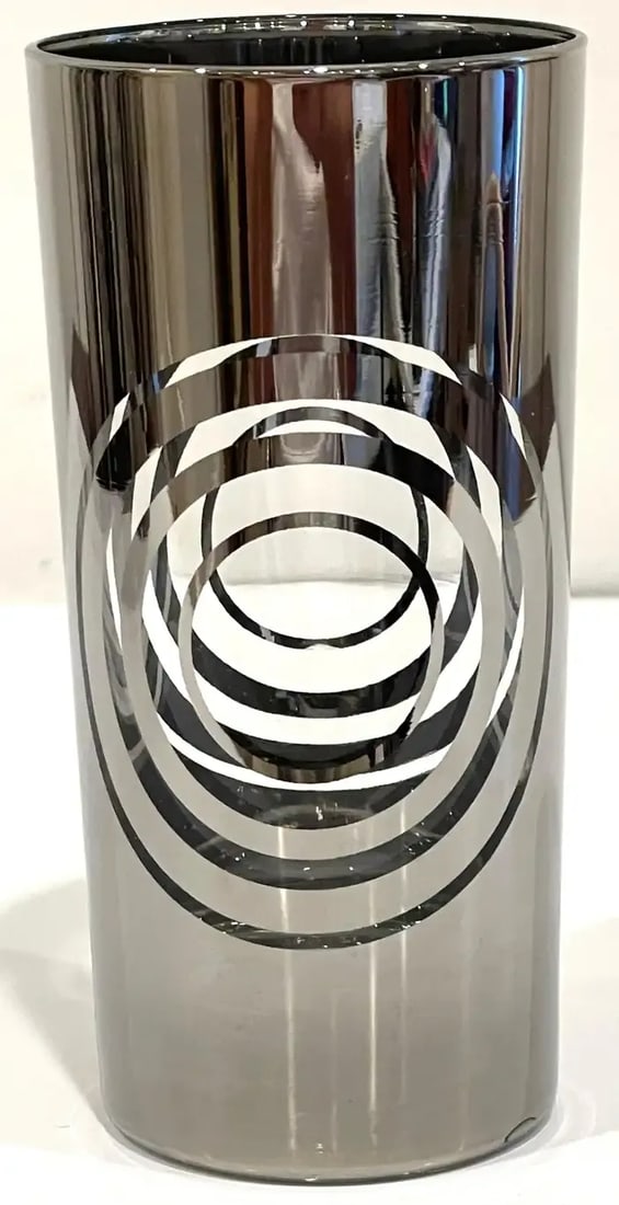 1970s Silvered Mod Highball Glasses - Set of 6 - 6