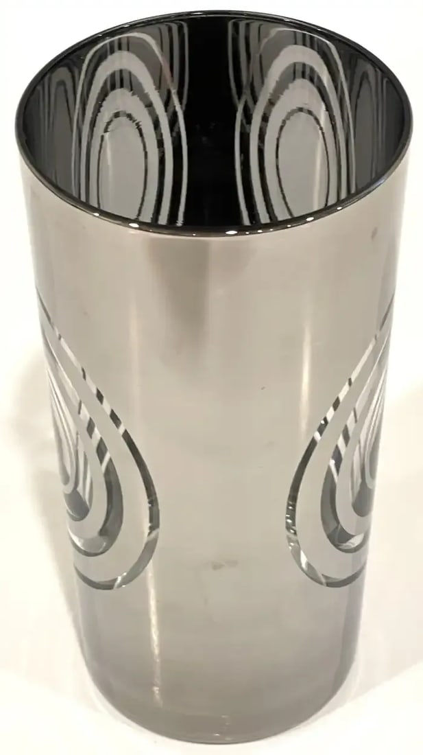 1970s Silvered Mod Highball Glasses - Set of 6 - 8